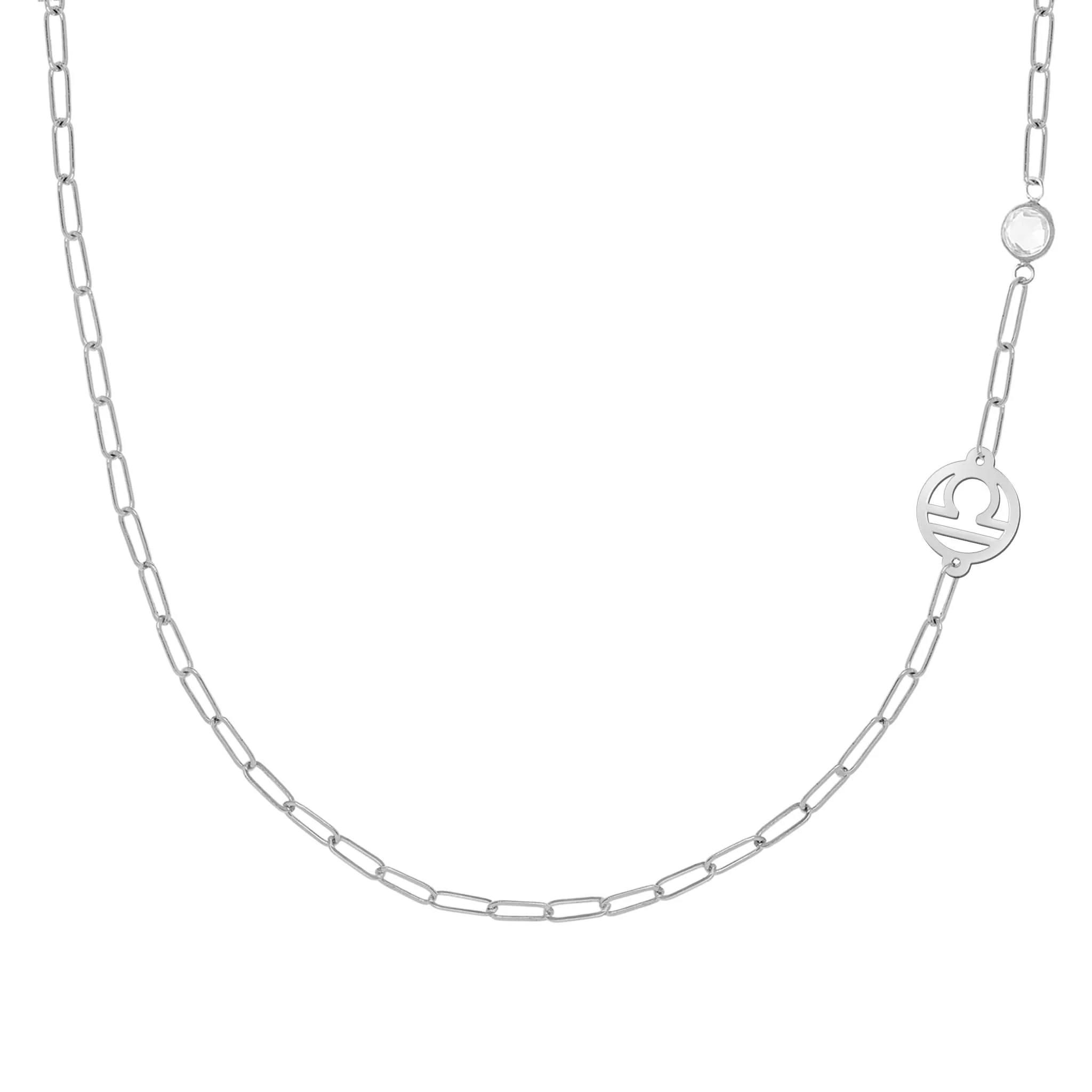 Libra & Birthstone Necklace on Adelaide Mini in 14k Gold - Image 5