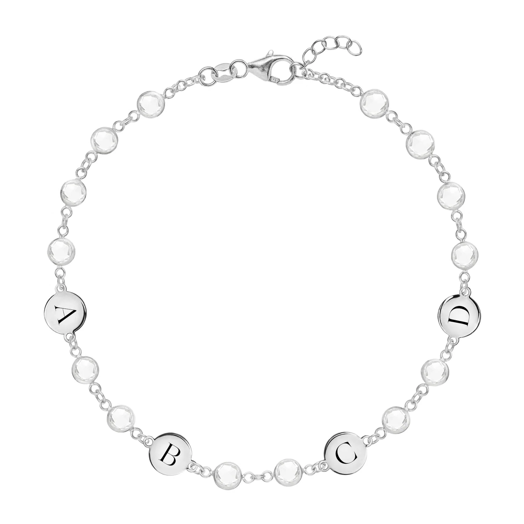 Newport 4 Letter Birthstone Bracelet in 14k Gold - Image 5