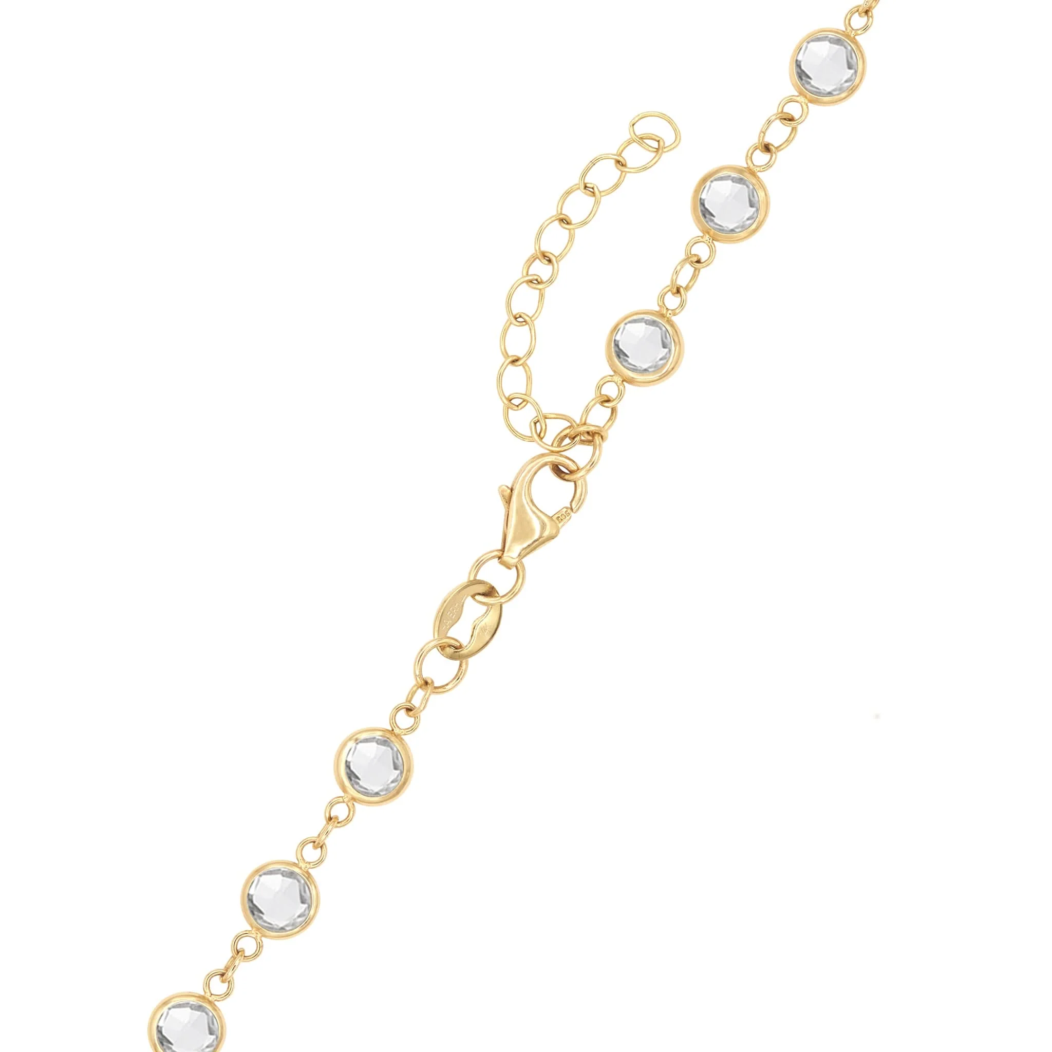 Newport 4 Letter Birthstone Necklace in 14k Gold - Image 4