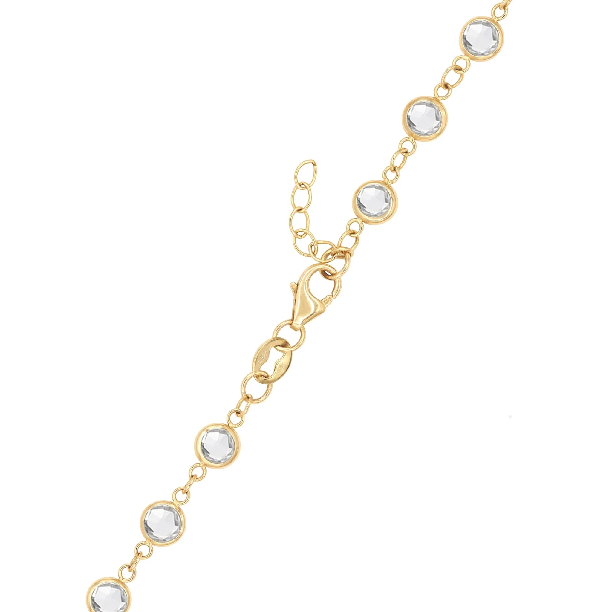 Newport 5 Letter Birthstone Bracelet in 14k Gold - Image 4