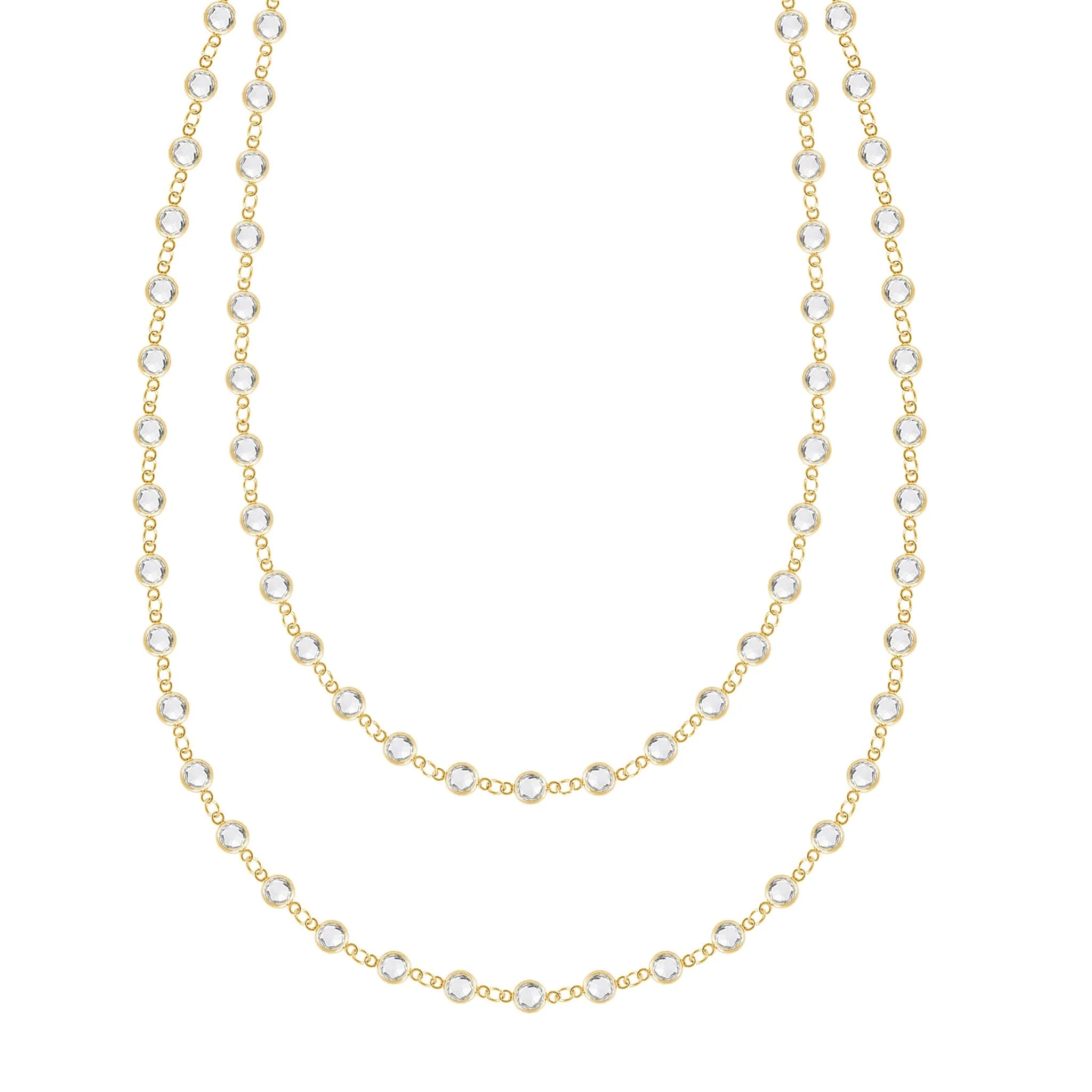 Newport Birthstone Long Necklace in 14k Gold