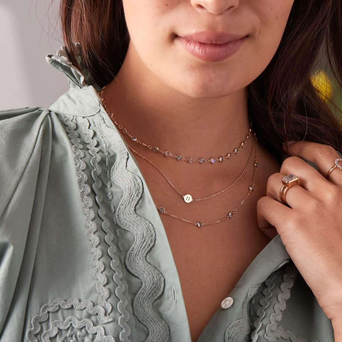 Newport Birthstone Necklace in 14k Gold - Image 3
