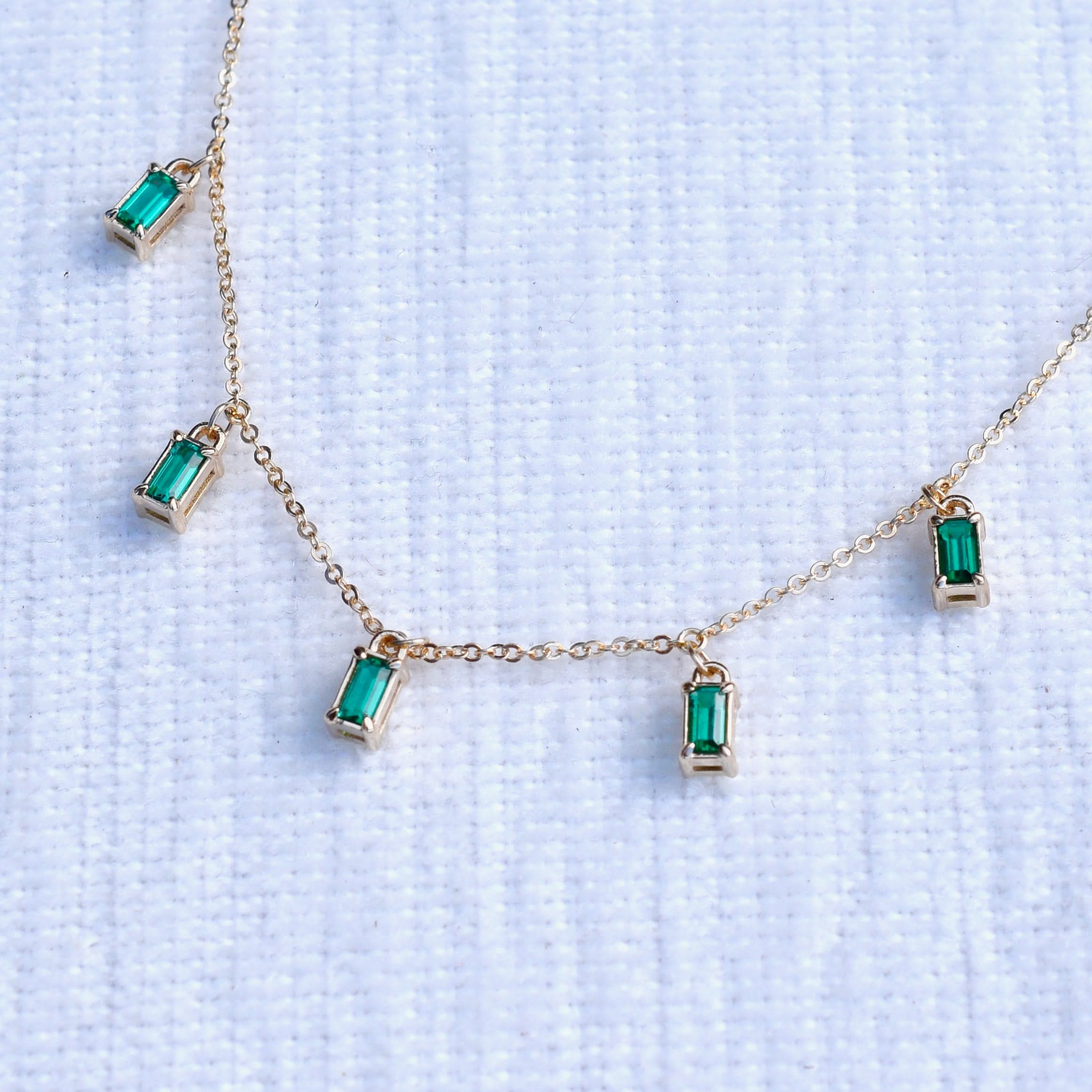Providence 5 Birthstone Drop Necklace in 14k Gold - Image 7