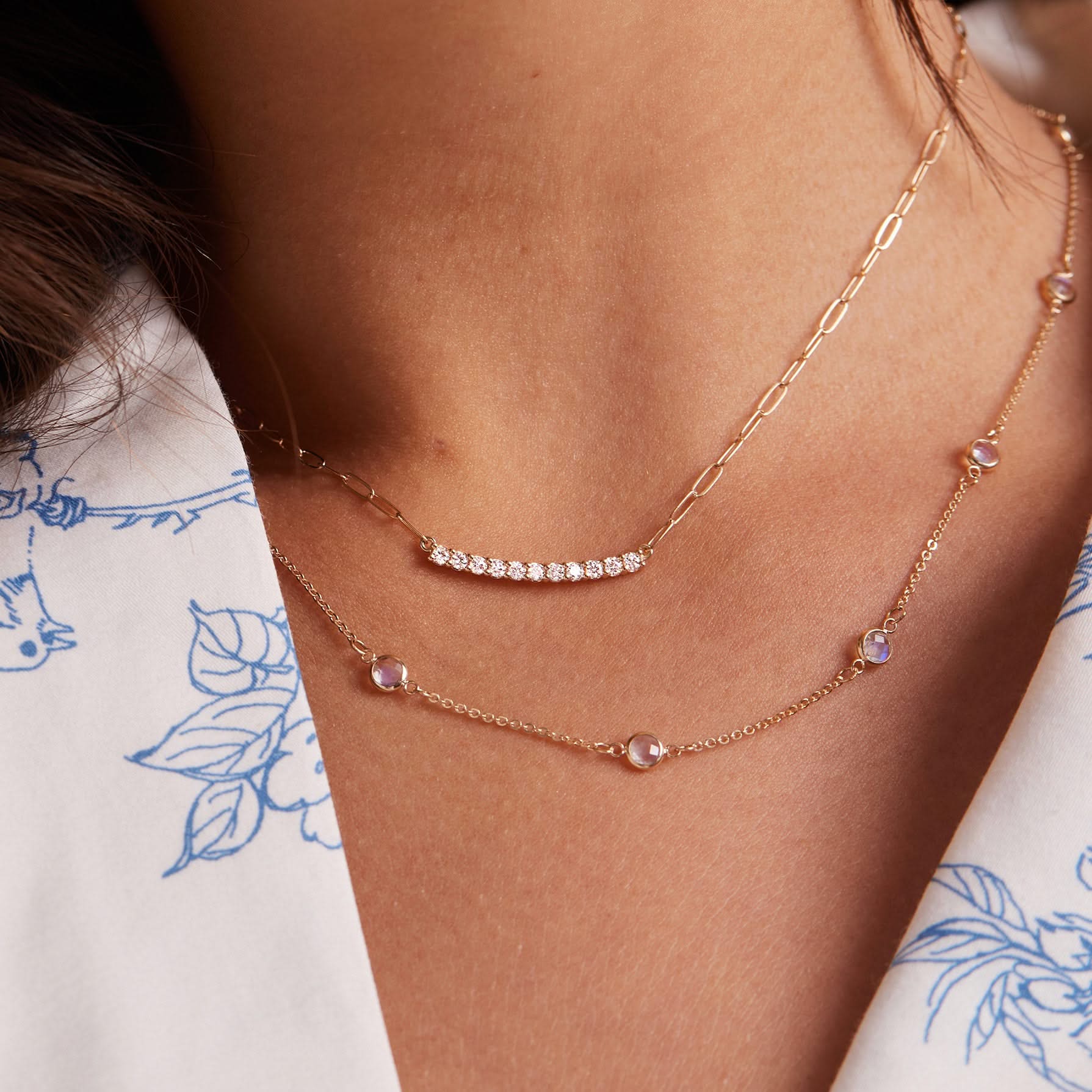 Rosecliff Bar Adelaide Mini Necklace in 14k Gold - Image 3