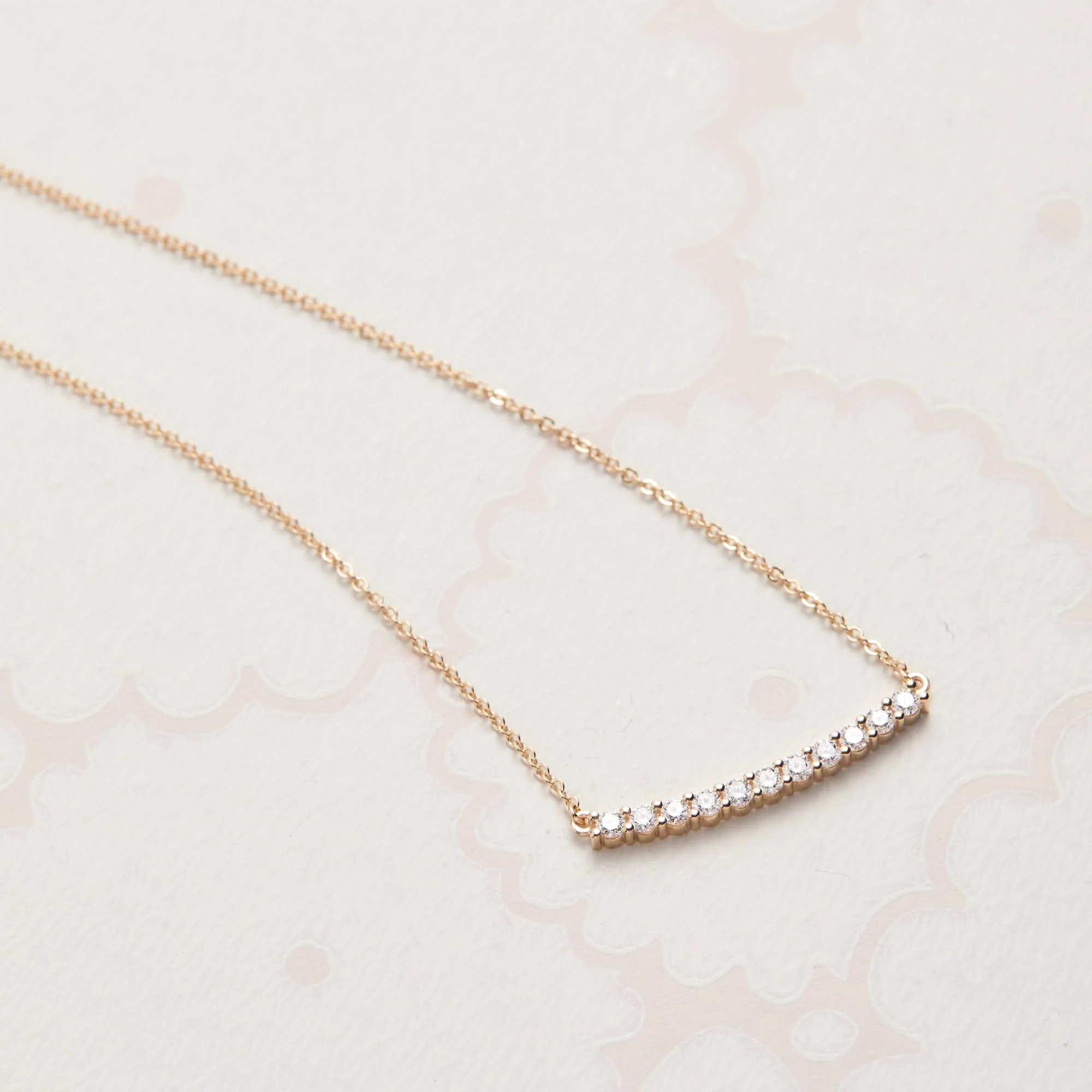Rosecliff Bar Necklace in 14k Gold - Image 11