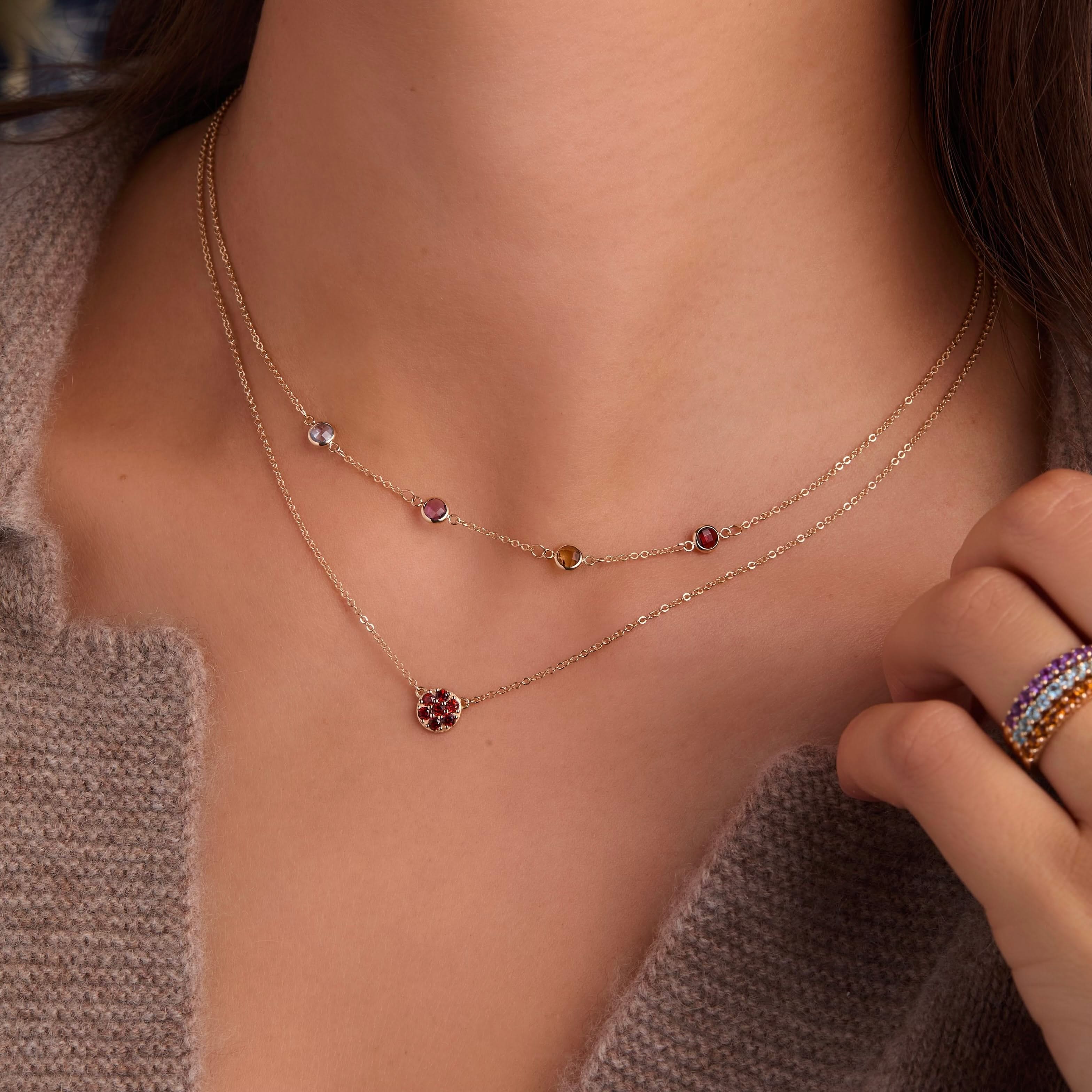 Rosecliff Birthstone Mini Necklace in 14k Gold - Image 10