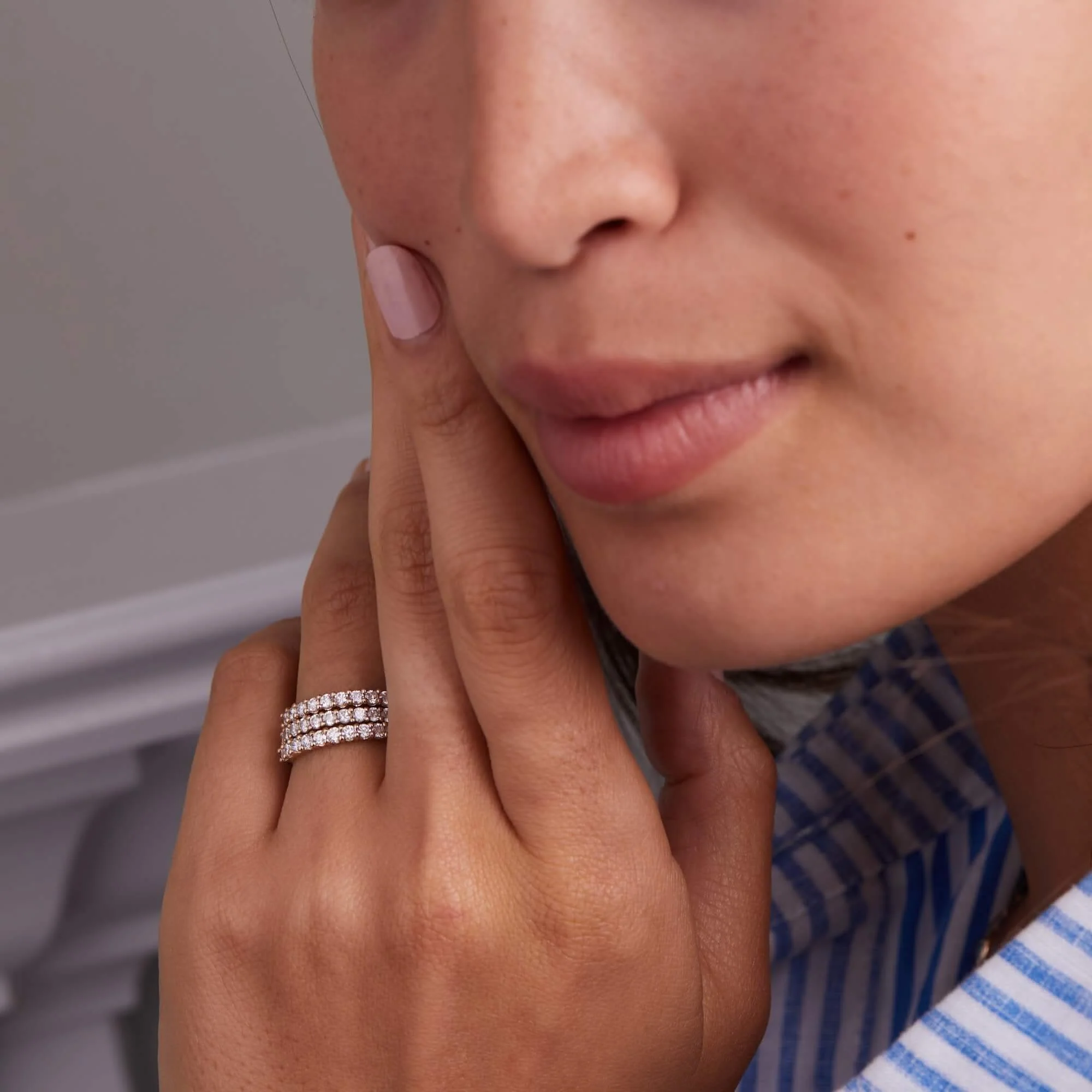 Rosecliff Birthstone Stackable Ring in 14k Gold - Image 12