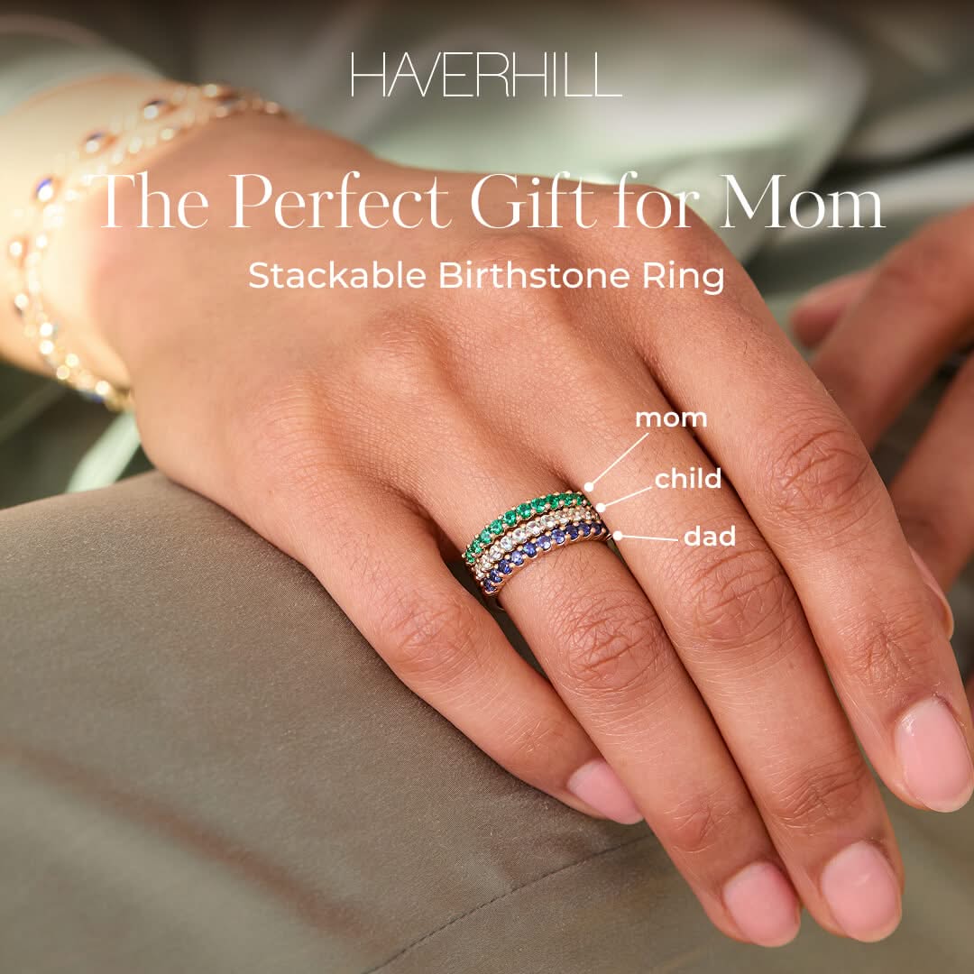 Rosecliff Birthstone Stackable Ring in 14k Gold - Image 15