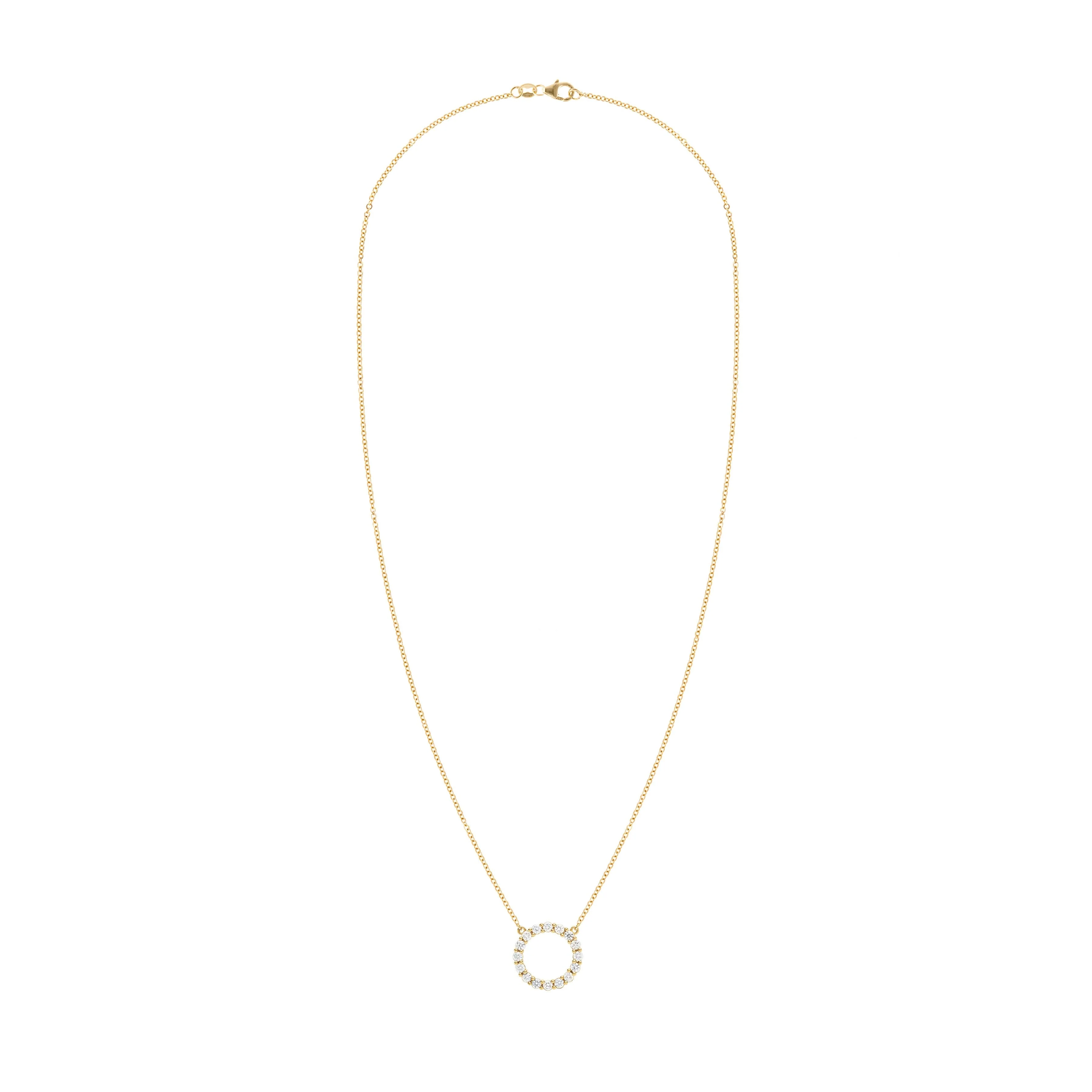 Rosecliff Circle Birthstone Necklace in 14k Gold - Image 5