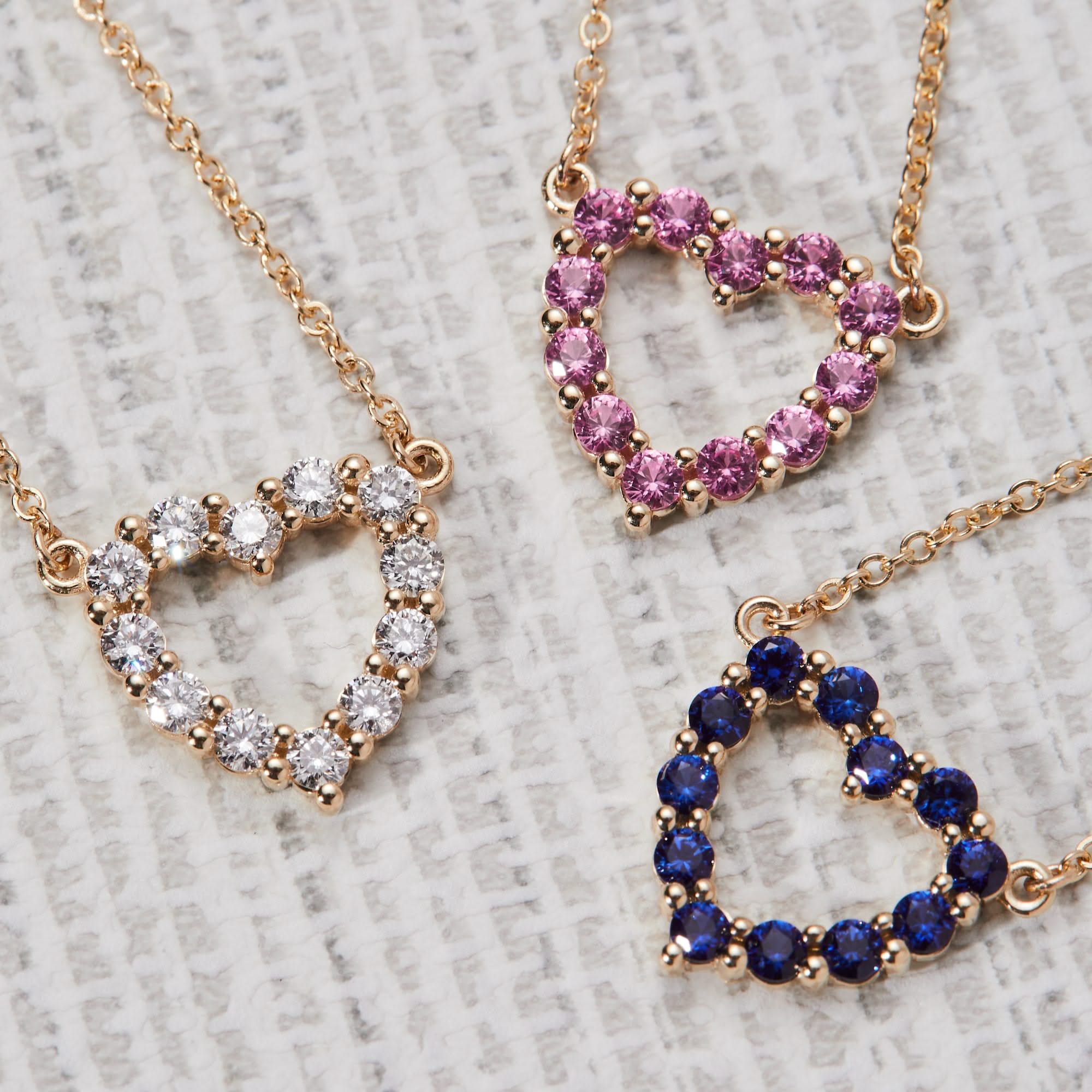 Rosecliff Small Heart Birthstone Necklace in 14k Gold - Image 11