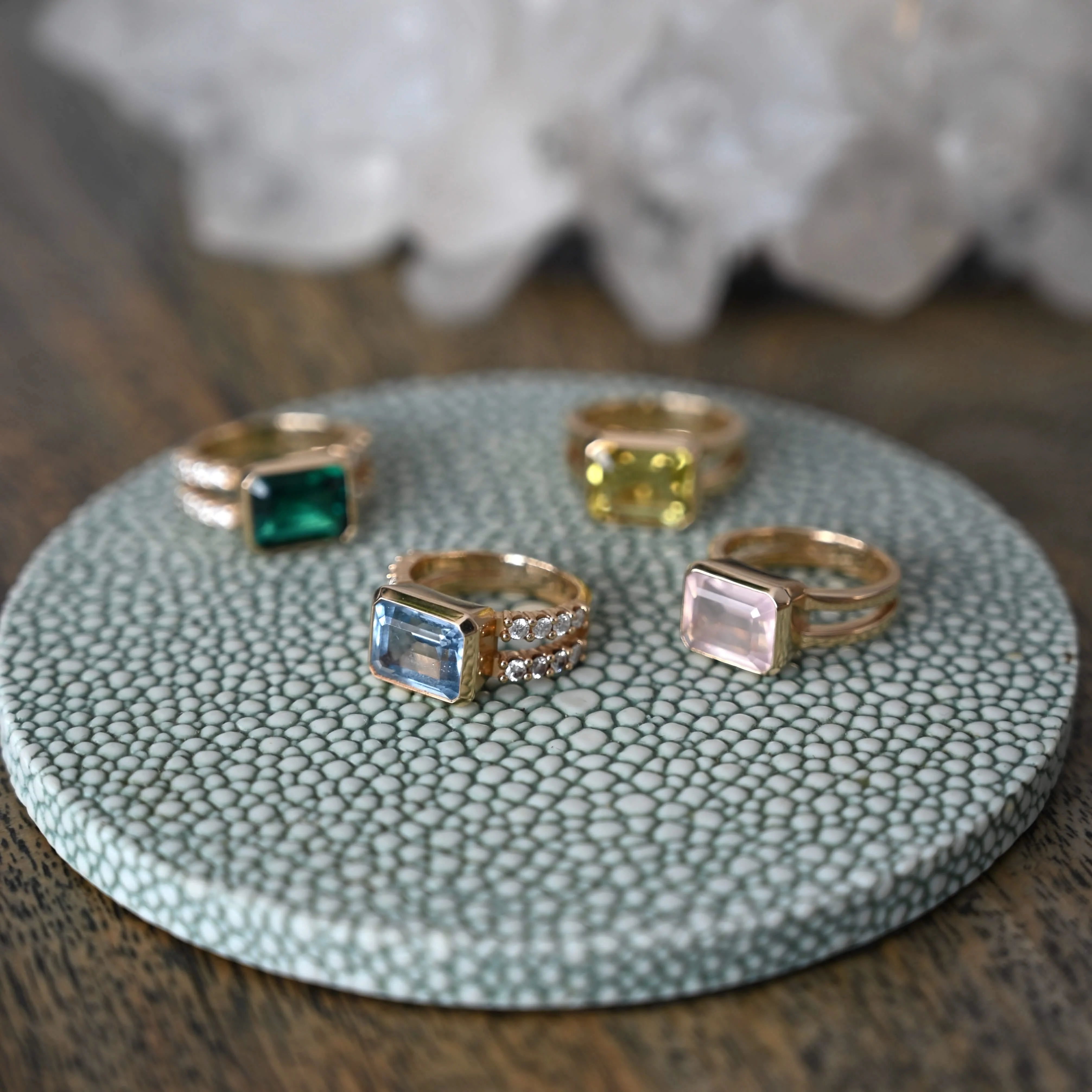 Warren Horizontal Birthstone Ring with Accent Stones in 14k Gold - Image 13