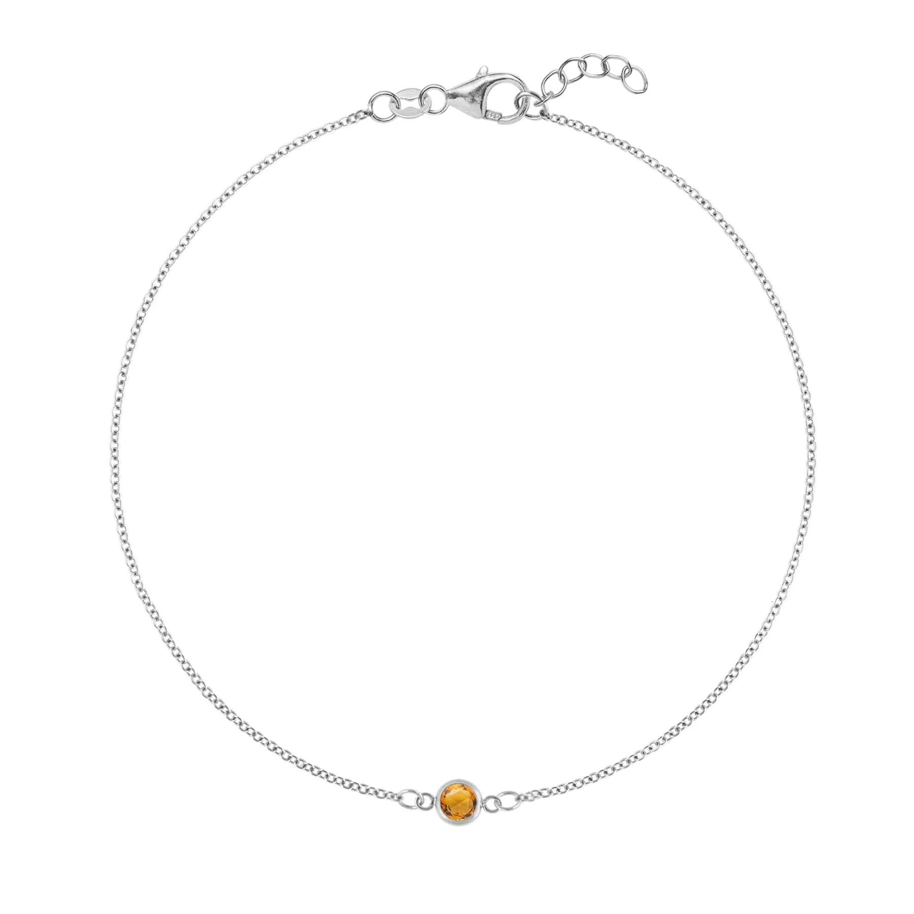 Petite 1 Citrine Bracelet in 14k Gold (November) - Image 8