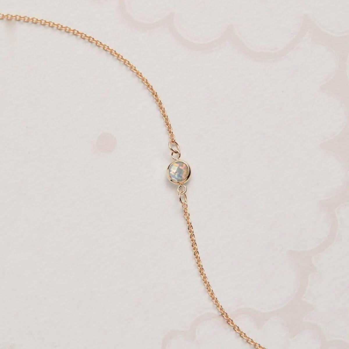 Petite 1 Opal Bracelet in 14k Gold (October) - Image 6
