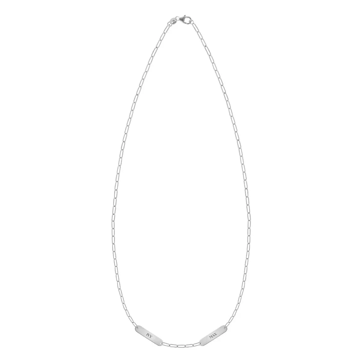 Petite 2 Nameplate Necklace on Adelaide Mini in 14k Gold - Image 11