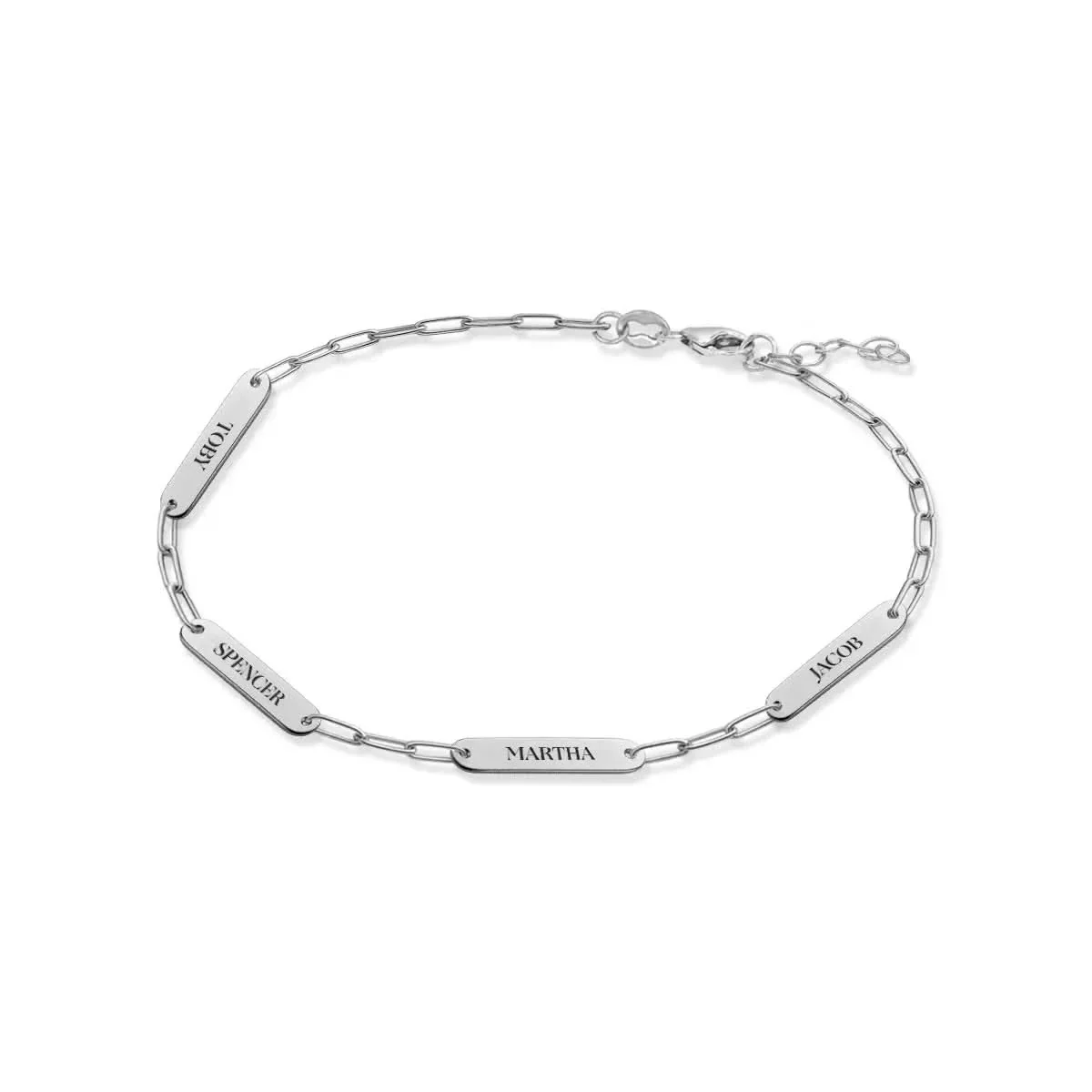 Petite 4 Nameplate Bracelet on Adelaide Mini in 14k Gold - Image 8