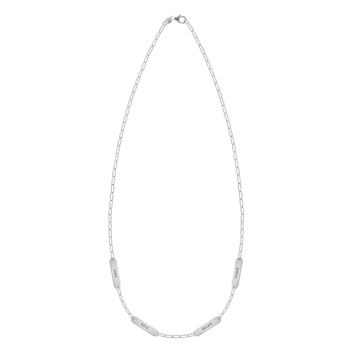 Petite 4 Nameplate Necklace on Adelaide Mini in 14k Gold - Image 11