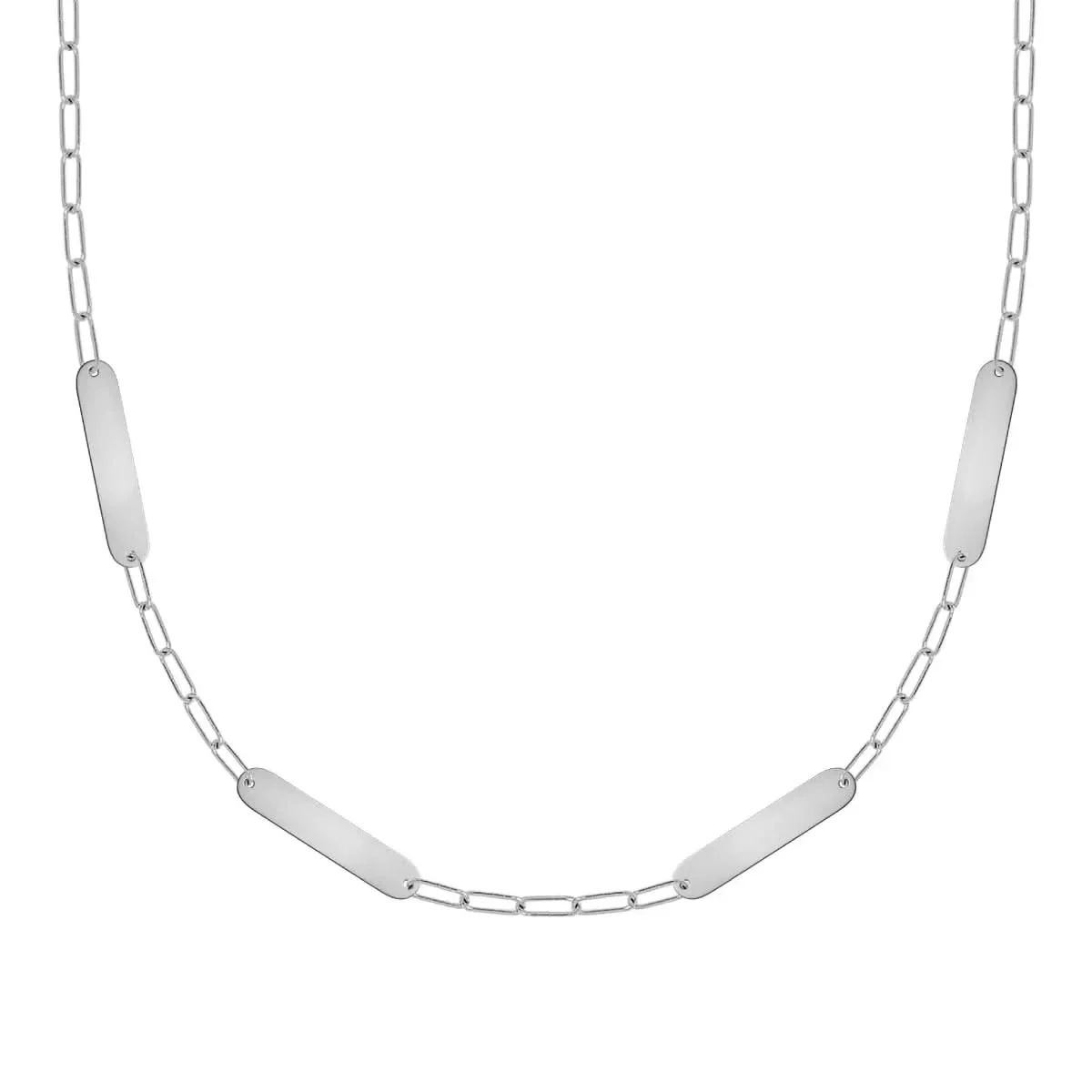Petite 4 Nameplate Necklace on Adelaide Mini in 14k Gold - Image 9