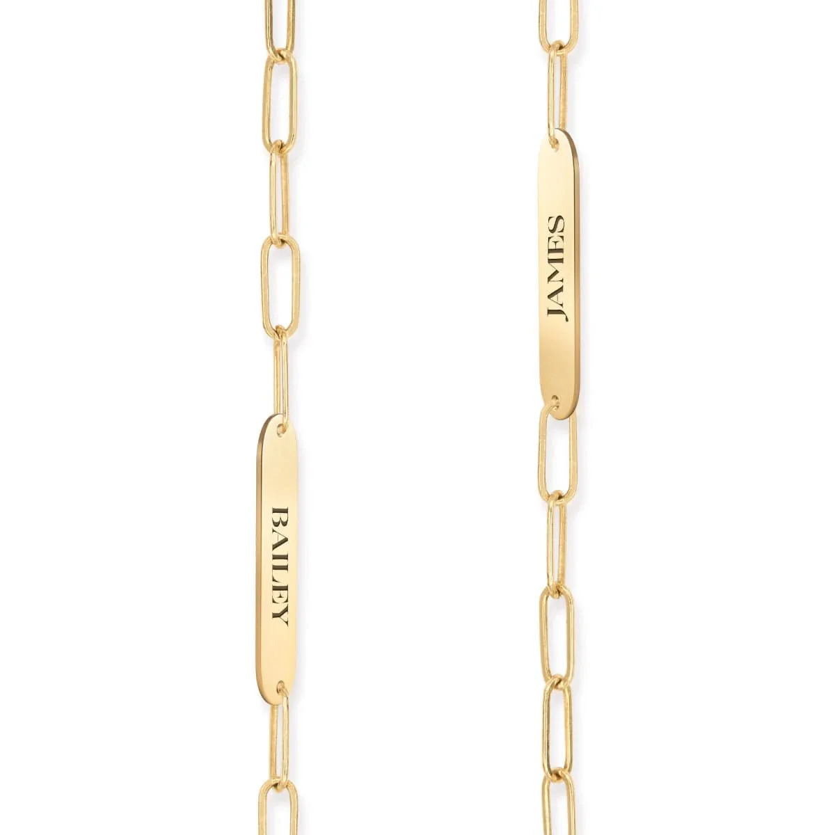 Petite 3 Nameplate Bracelet on Adelaide Mini in 14k Gold - Image 5