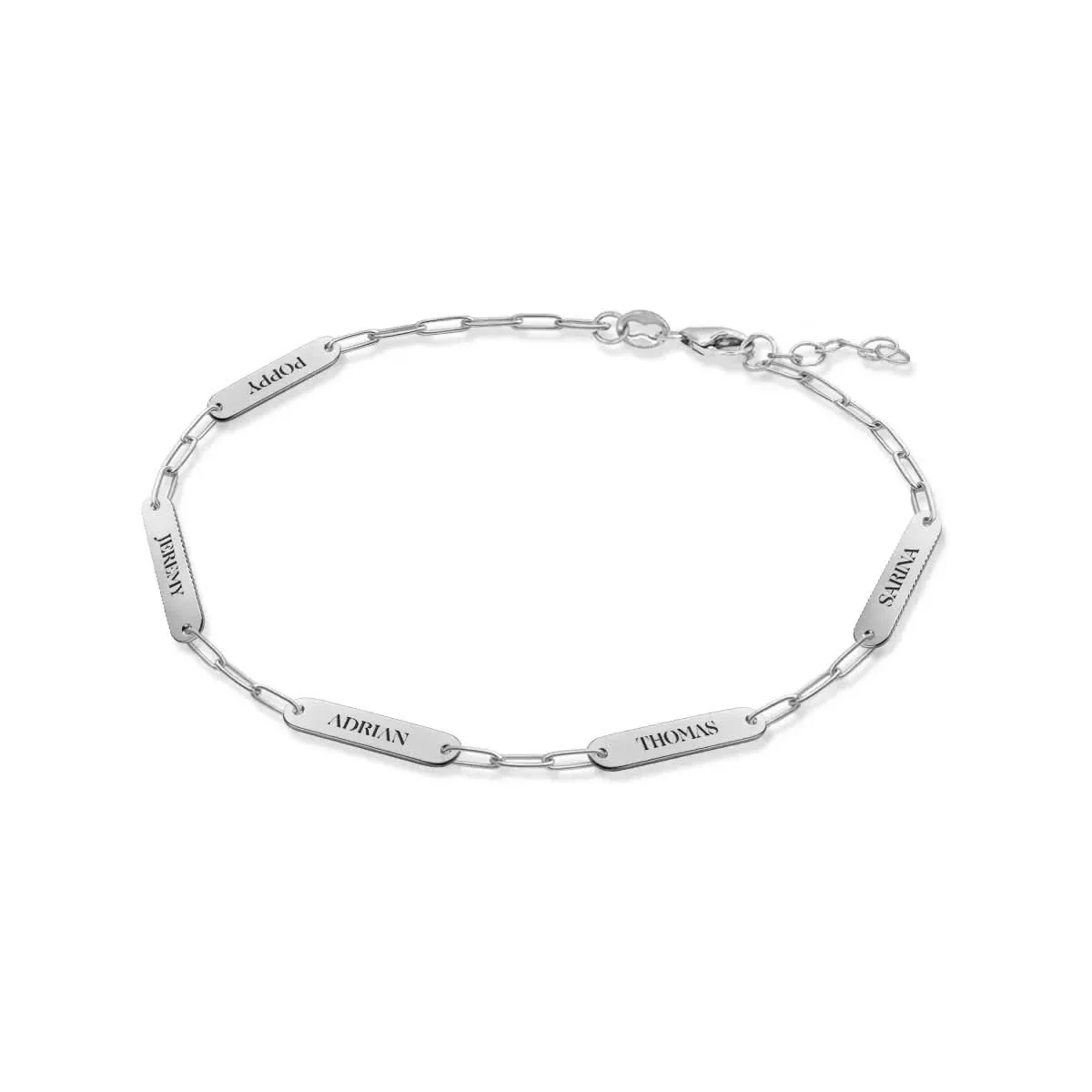 Petite 5 Nameplate Bracelet on Adelaide Mini in 14k Gold - Image 8