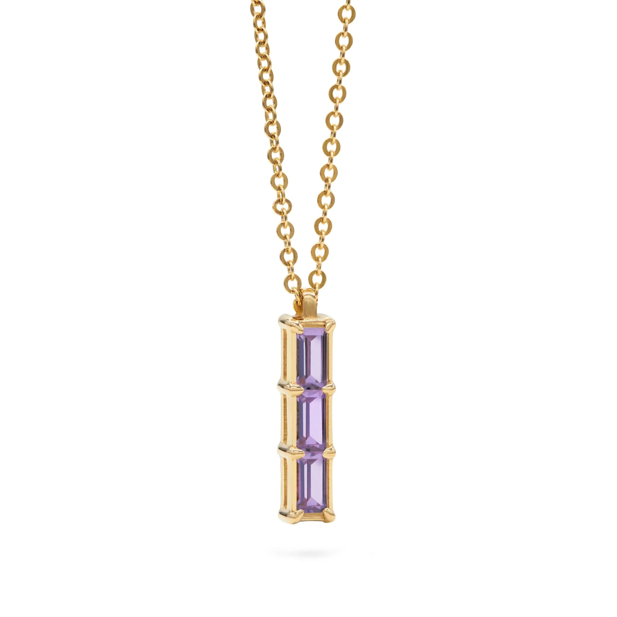 Providence 3 Amethyst Pendant in 14k Gold (February) - Image 4