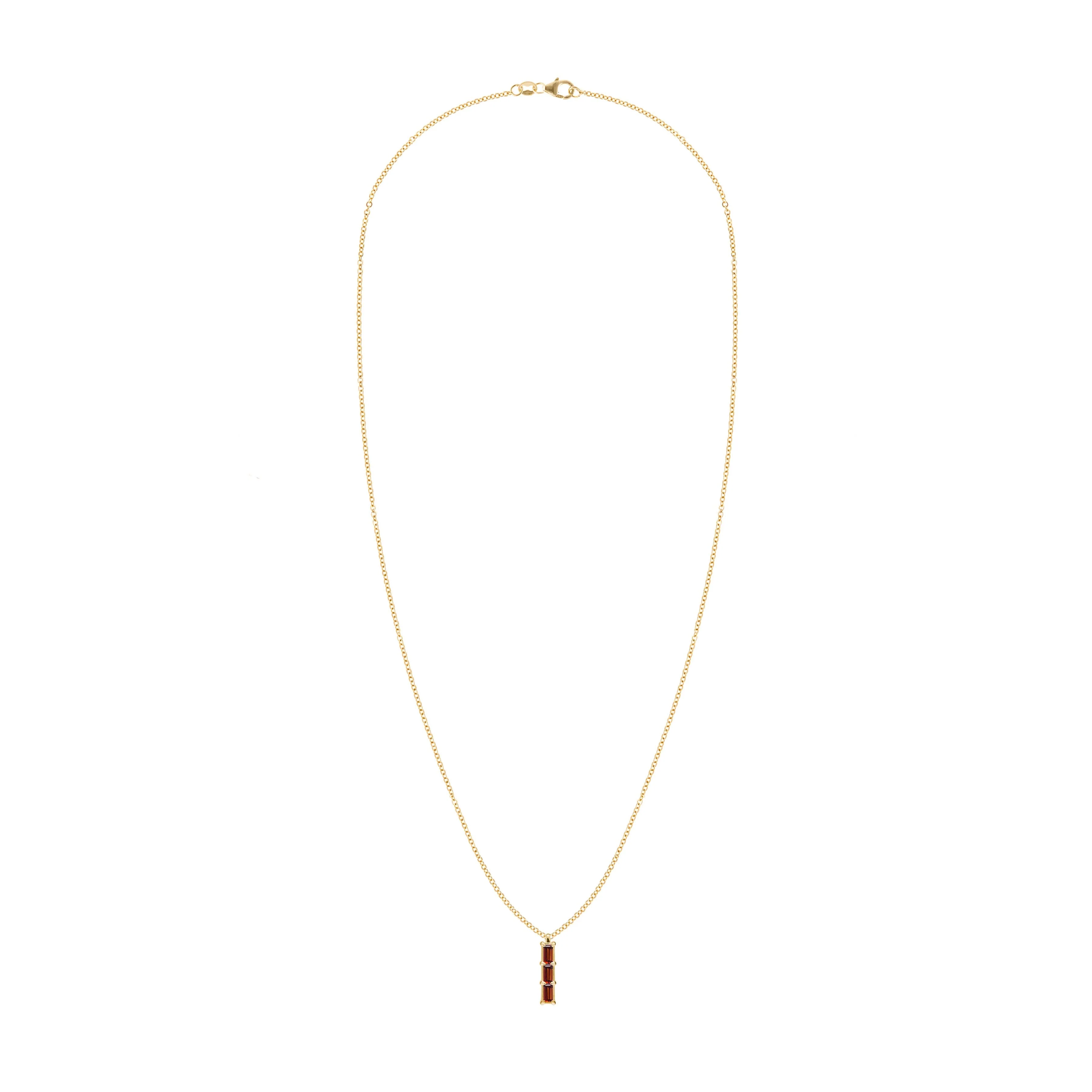 Providence 3 Garnet Pendant in 14k Gold (January) - Image 5