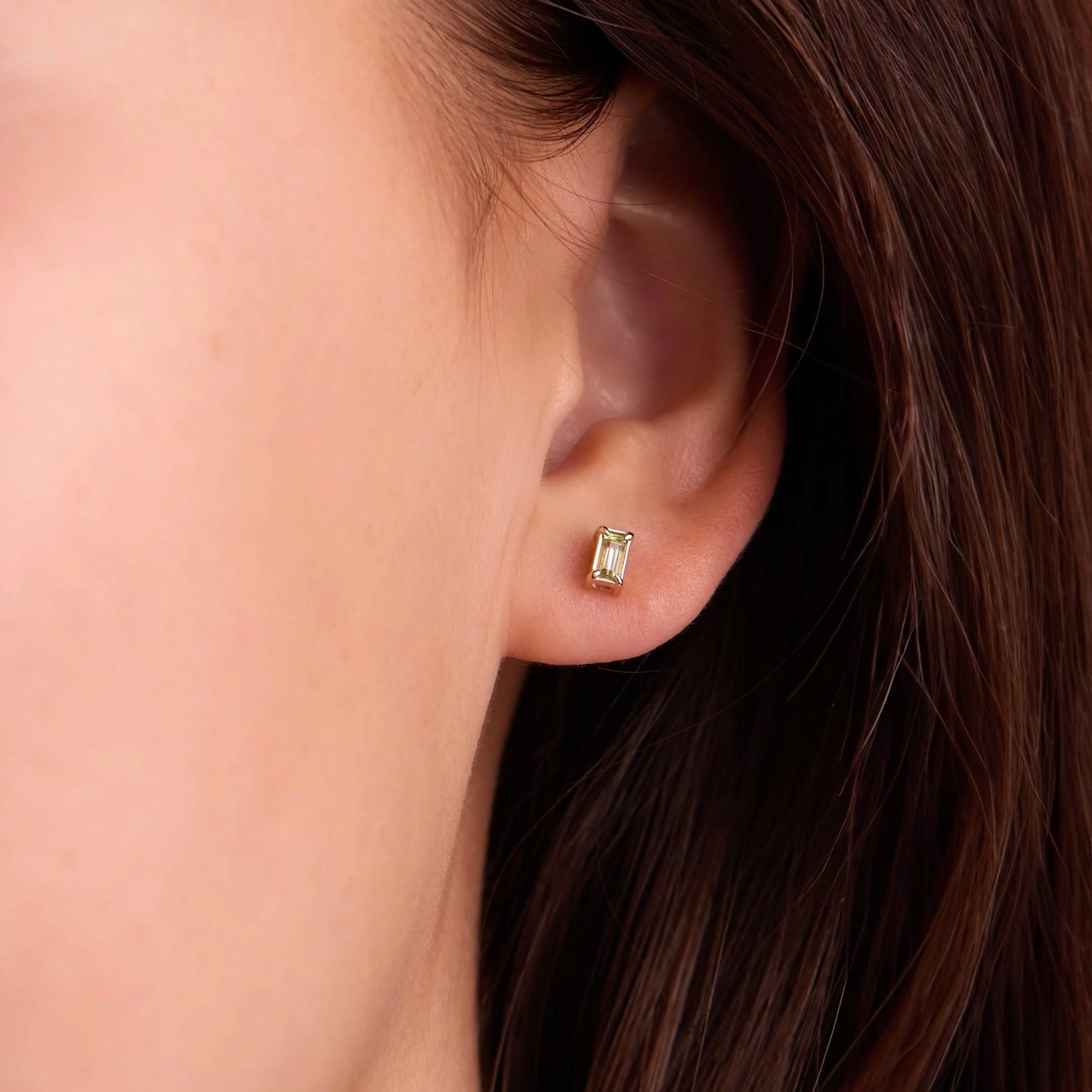 Providence Peridot Stud Earrings in 14k Gold (August) - Image 3