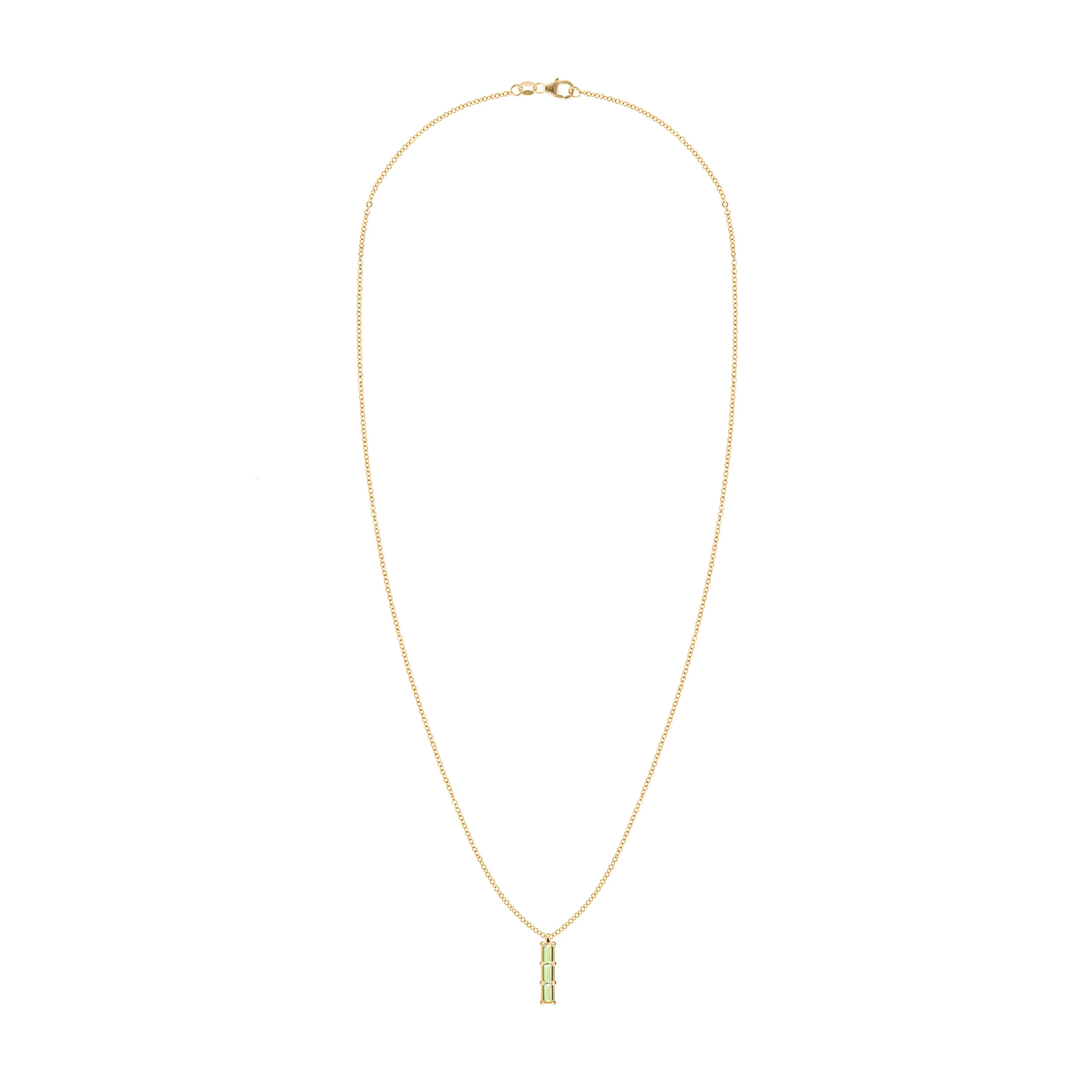 Providence 3 Peridot Pendant in 14k Gold (August) - Image 5