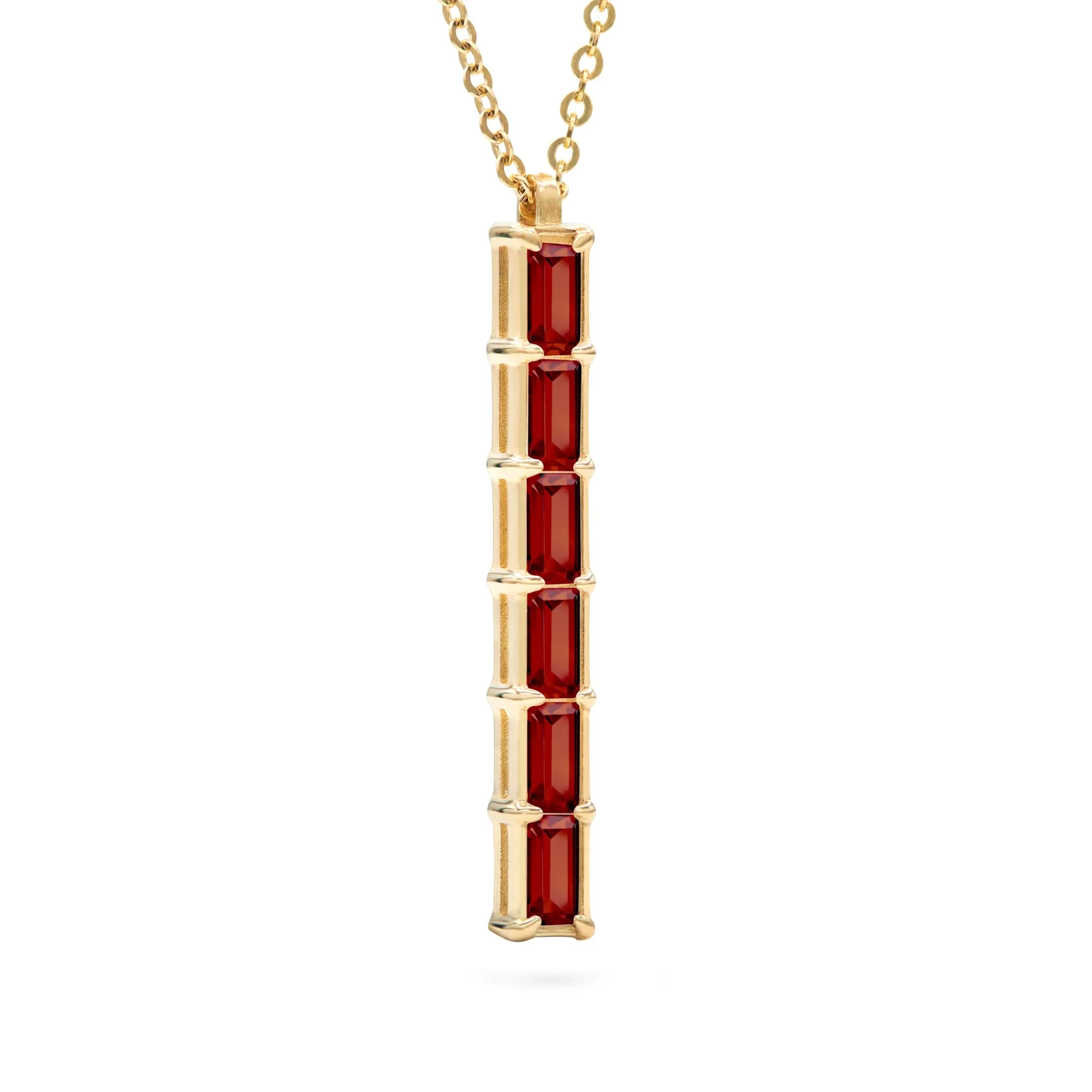 Providence 6 Garnet Pendant in 14k Gold (January) - Image 4