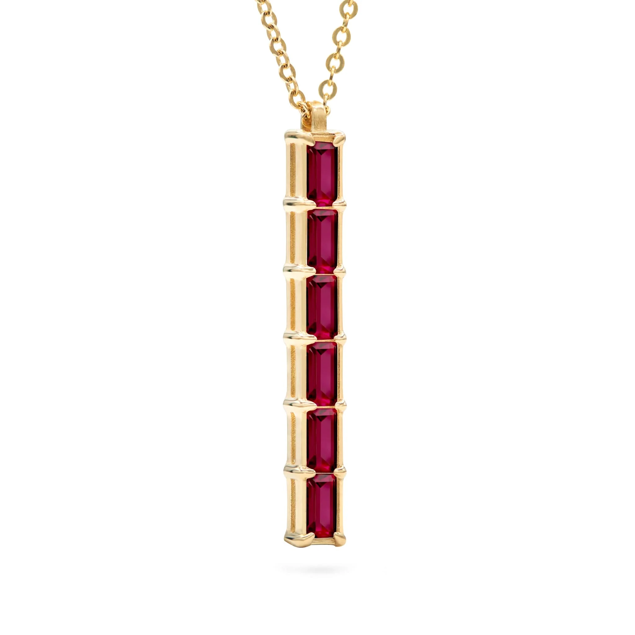Providence 6 Ruby Pendant in 14k Gold (July) - Image 4