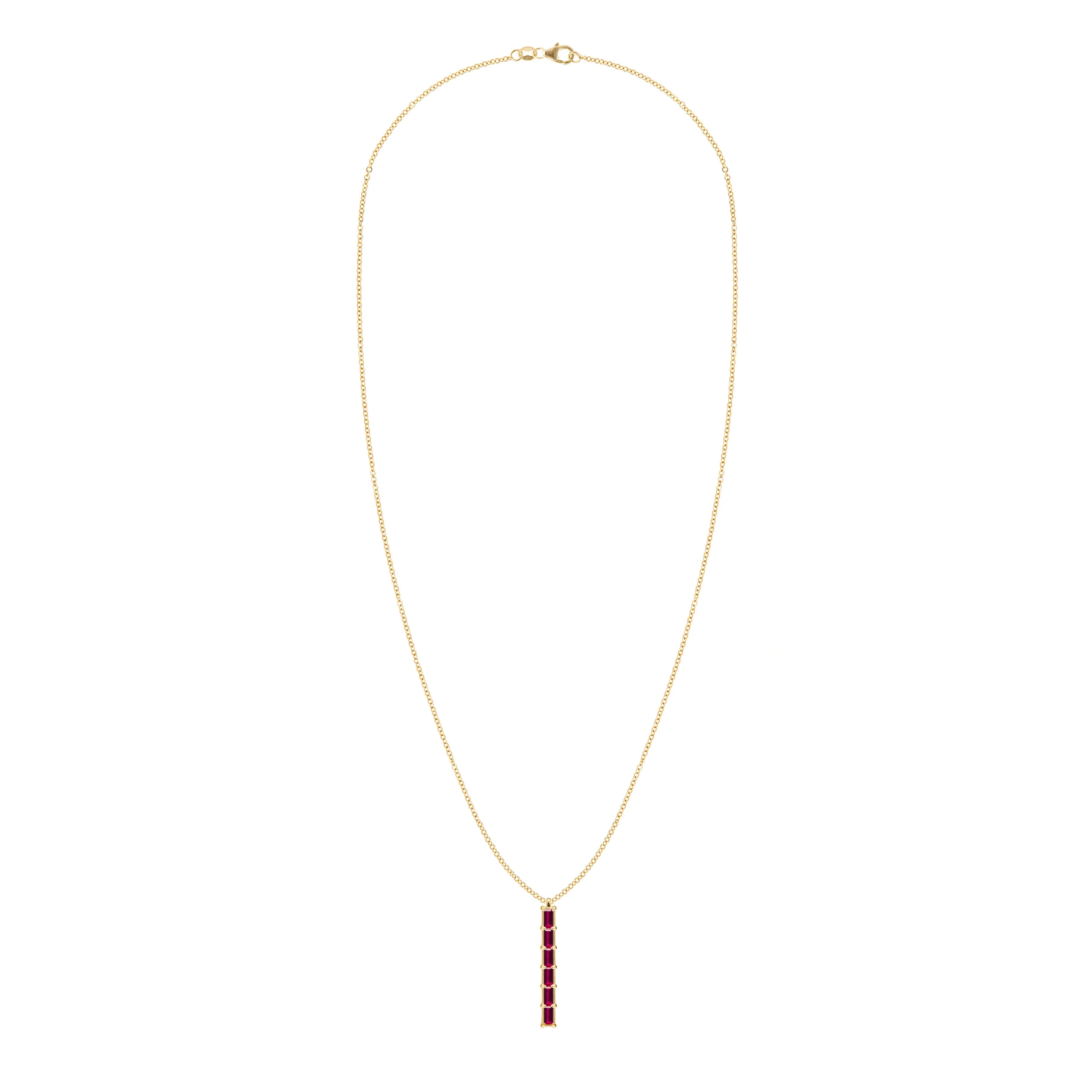 Providence 6 Ruby Pendant in 14k Gold (July) - Image 5