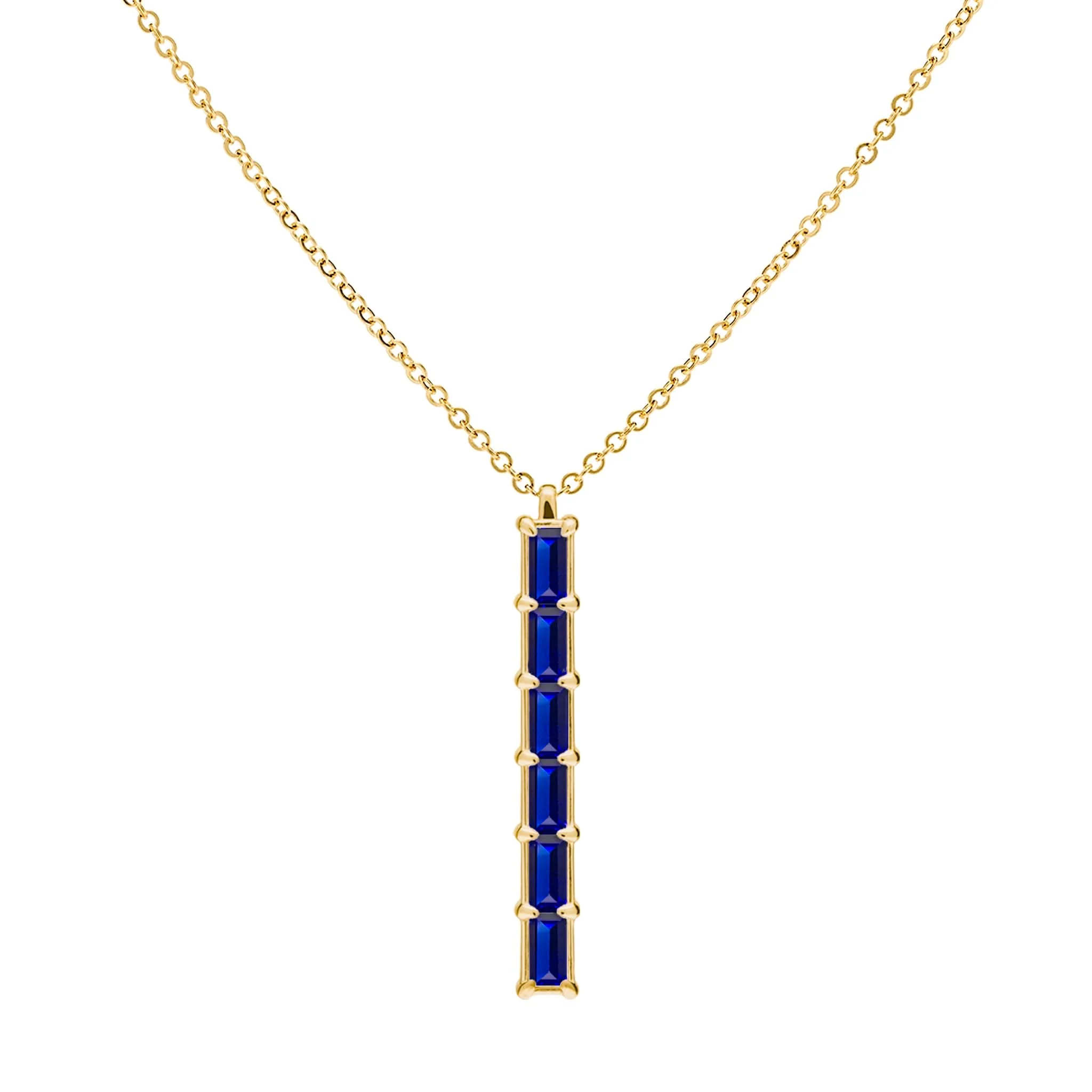 Providence 6 Sapphire Pendant in 14k Gold (September)