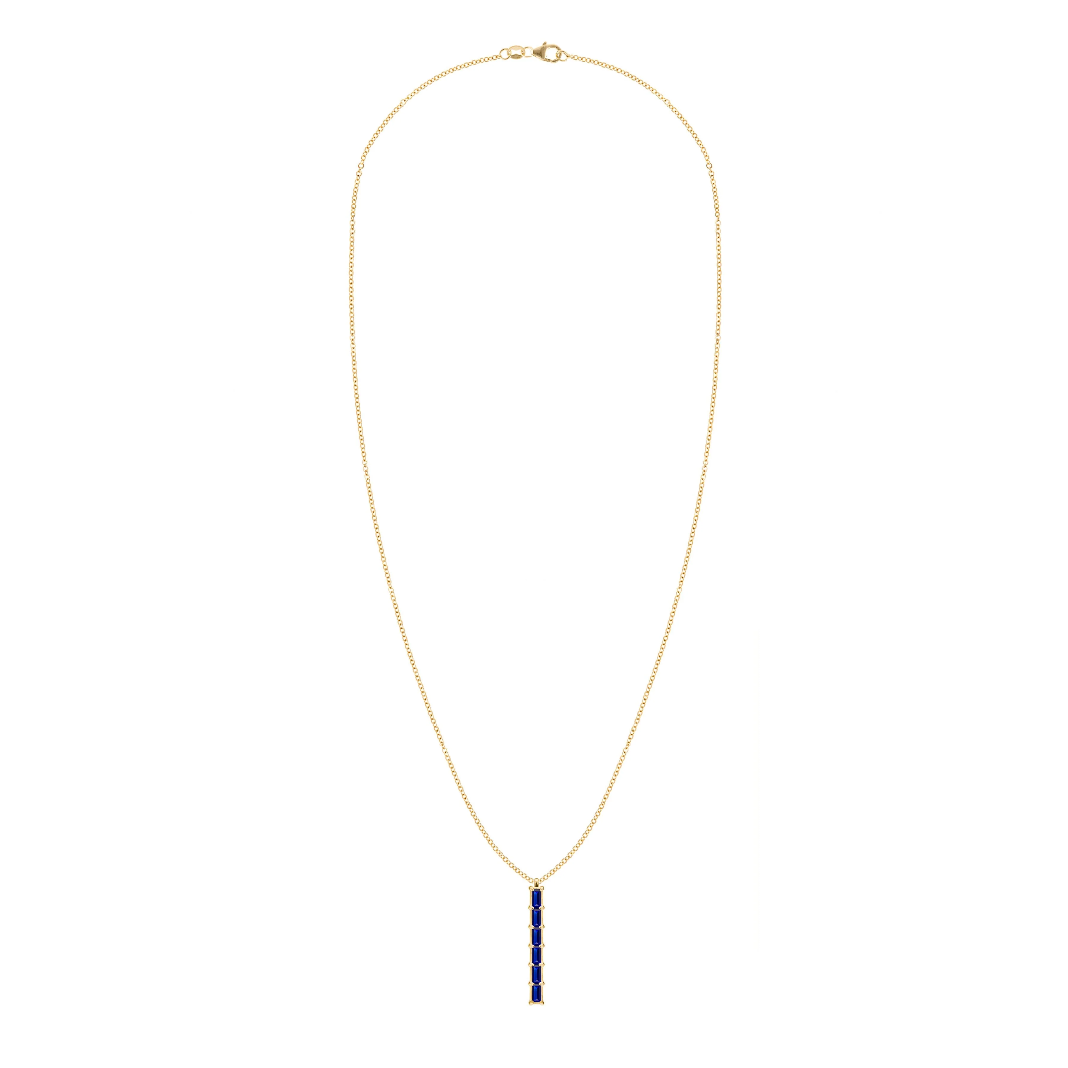 Providence 6 Sapphire Pendant in 14k Gold (September) - Image 4