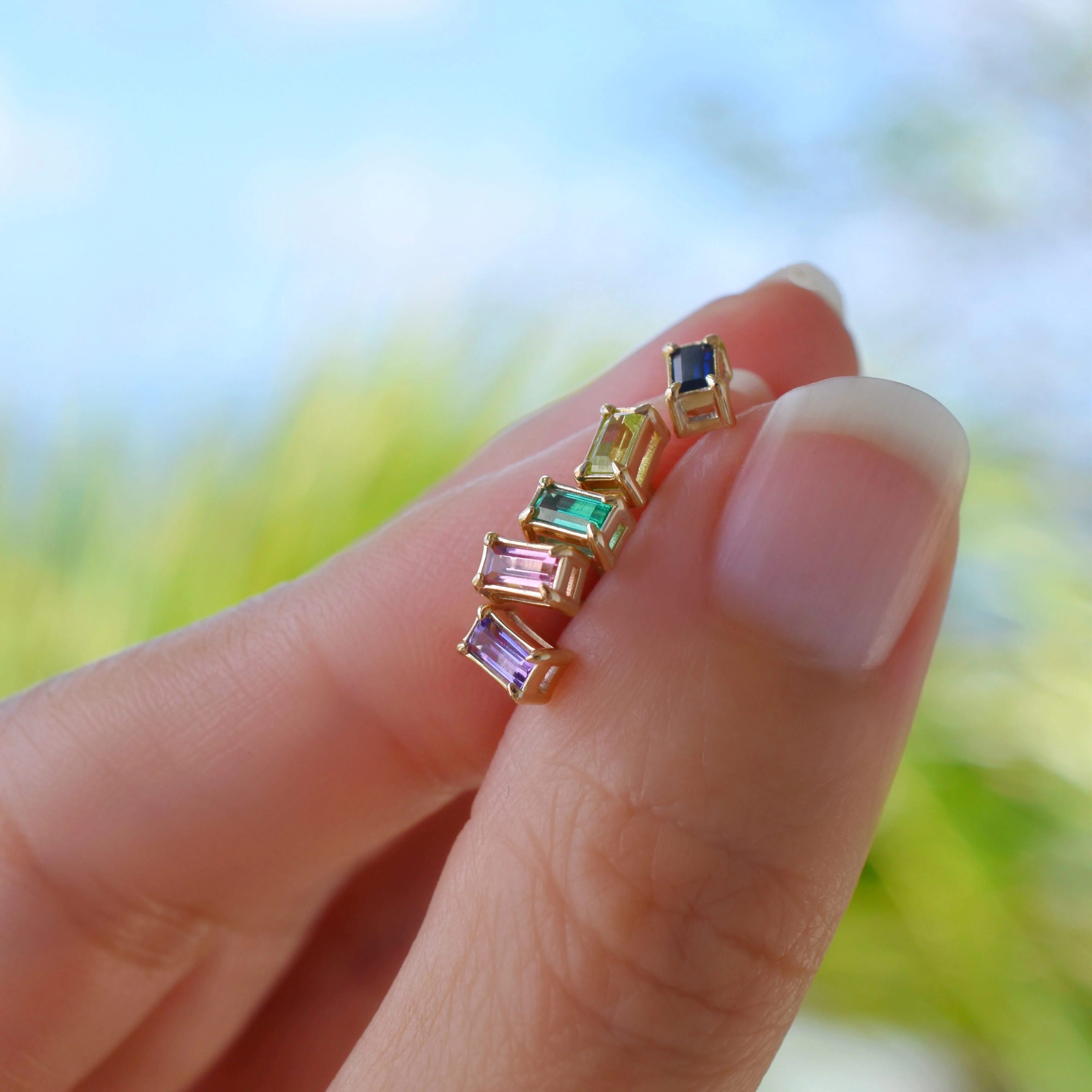 Providence Birthstone Stud Earrings in 14k Gold - Image 9