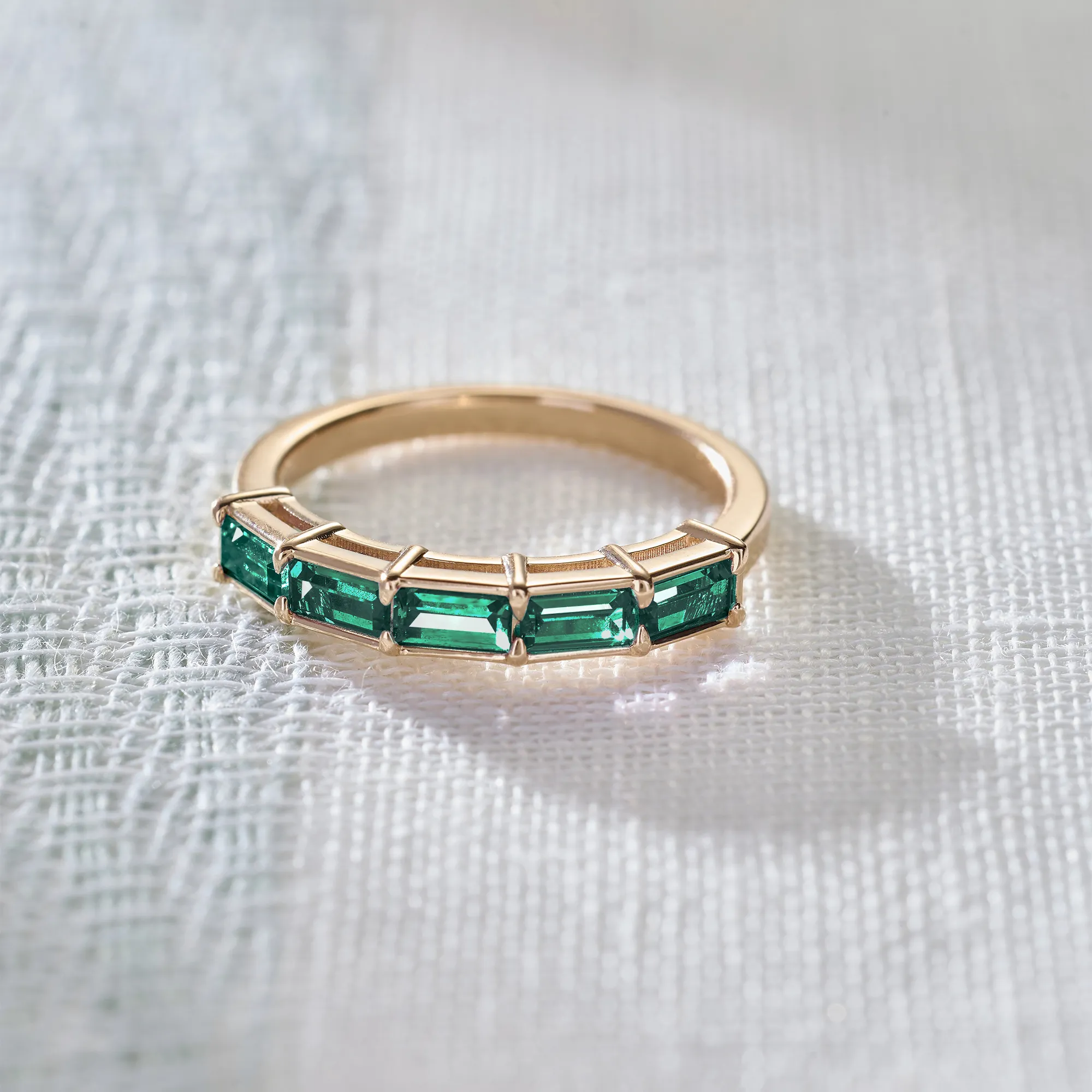 Providence Emerald Ring in 14k Gold (May) - Image 6