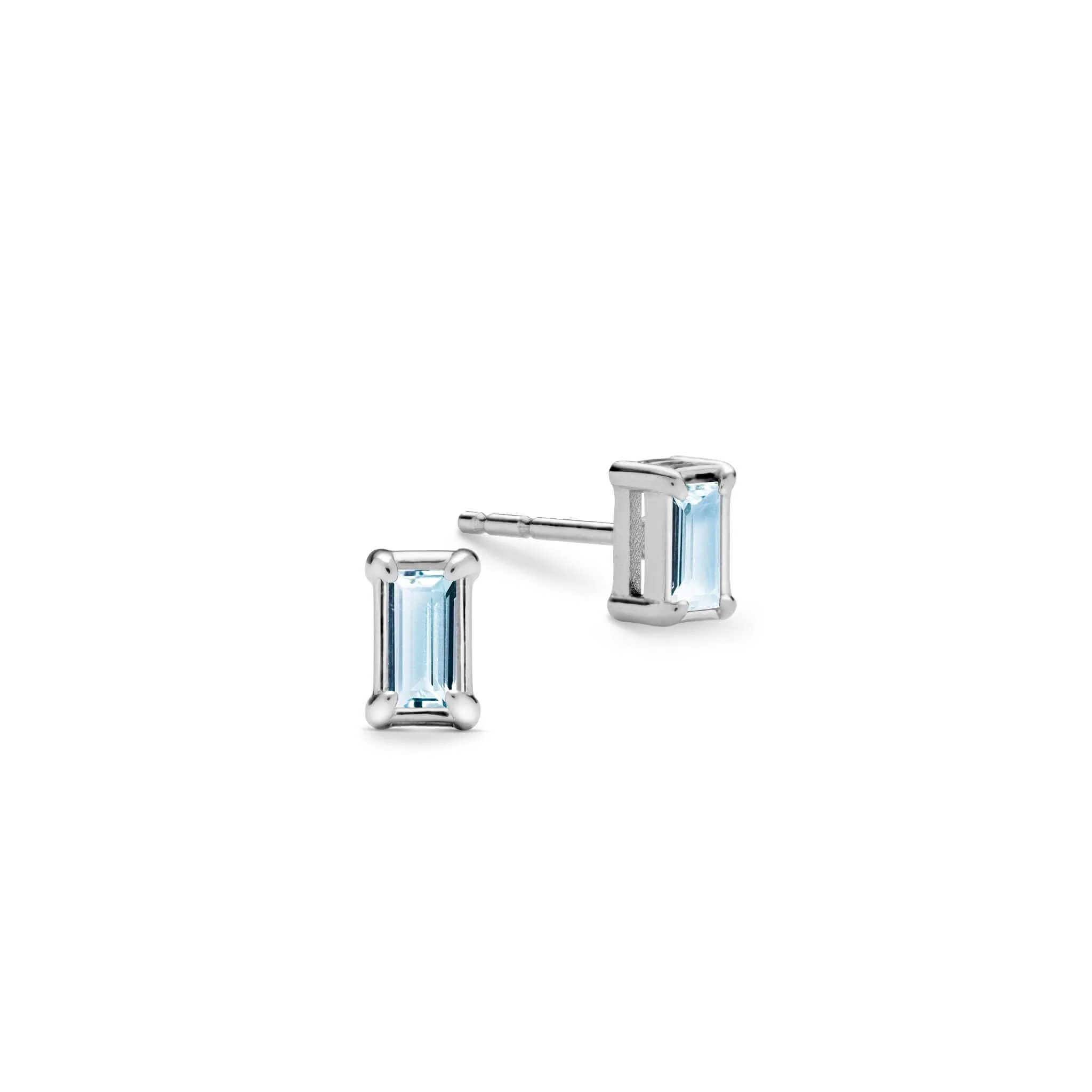 Providence Nantucket Blue Topaz Stud Earrings in 14k Gold (December) - Image 5