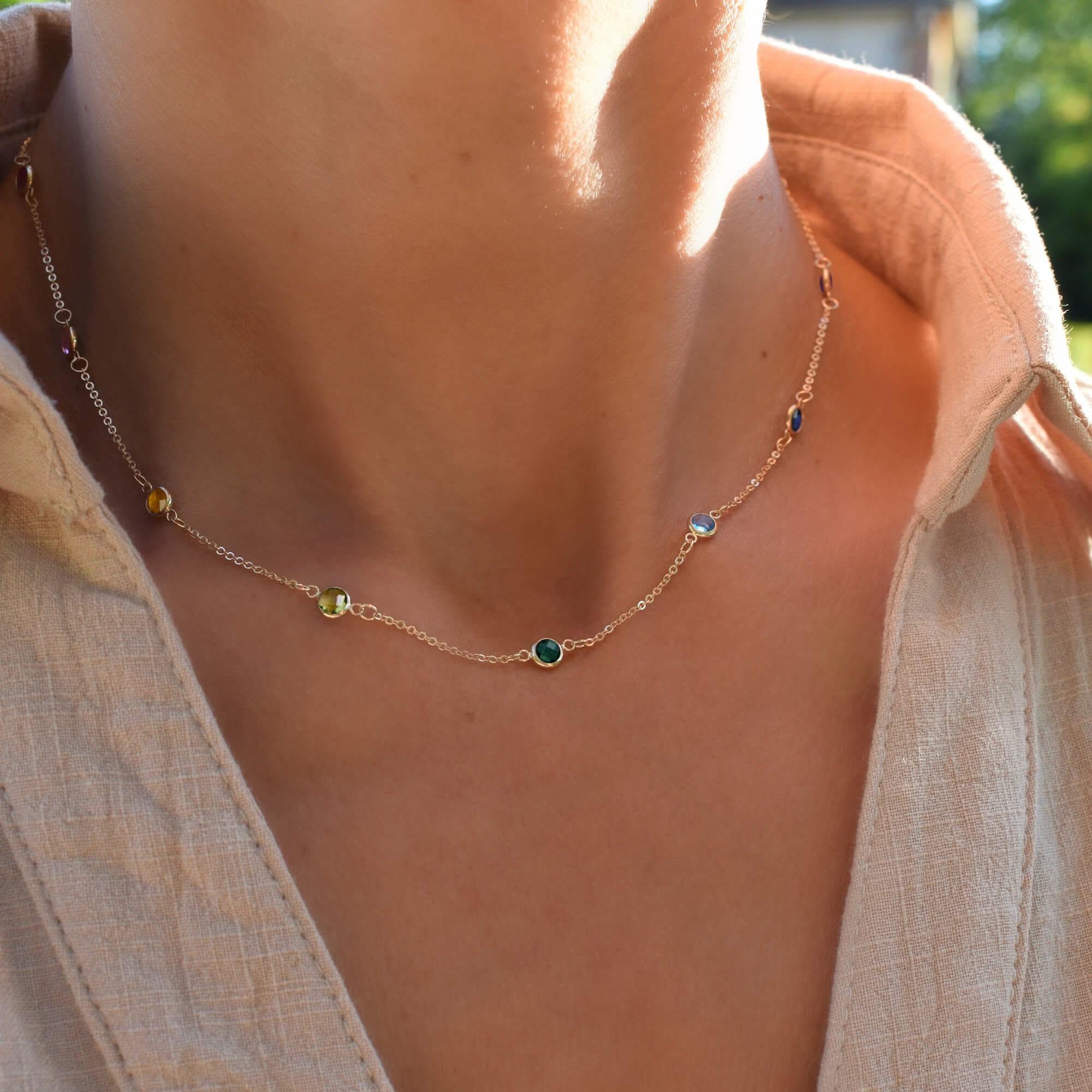Rainbow Bayberry Necklace in 14k Gold - Image 3