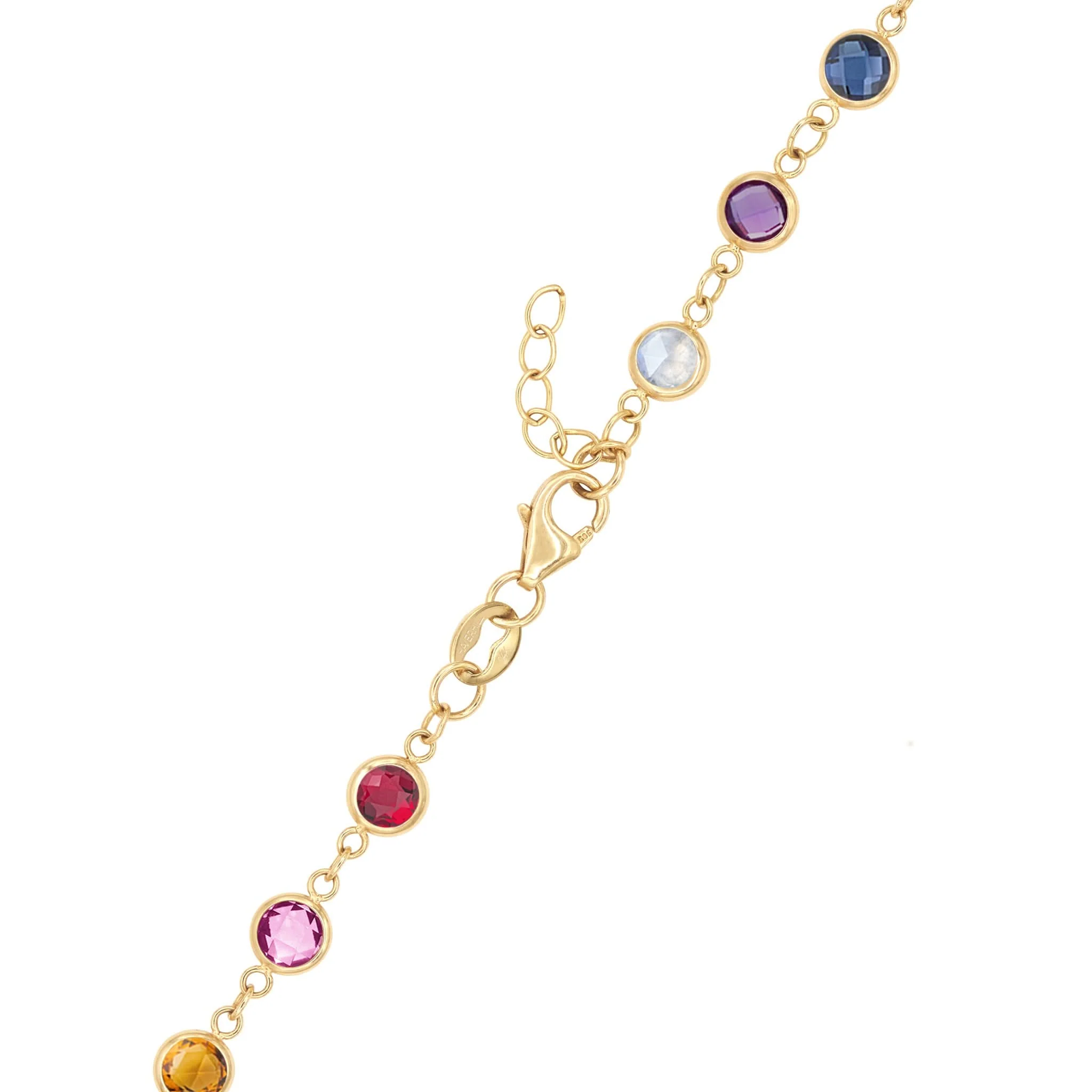 Rainbow Large Peace Sign Newport Bracelet in 14k Gold - Image 3