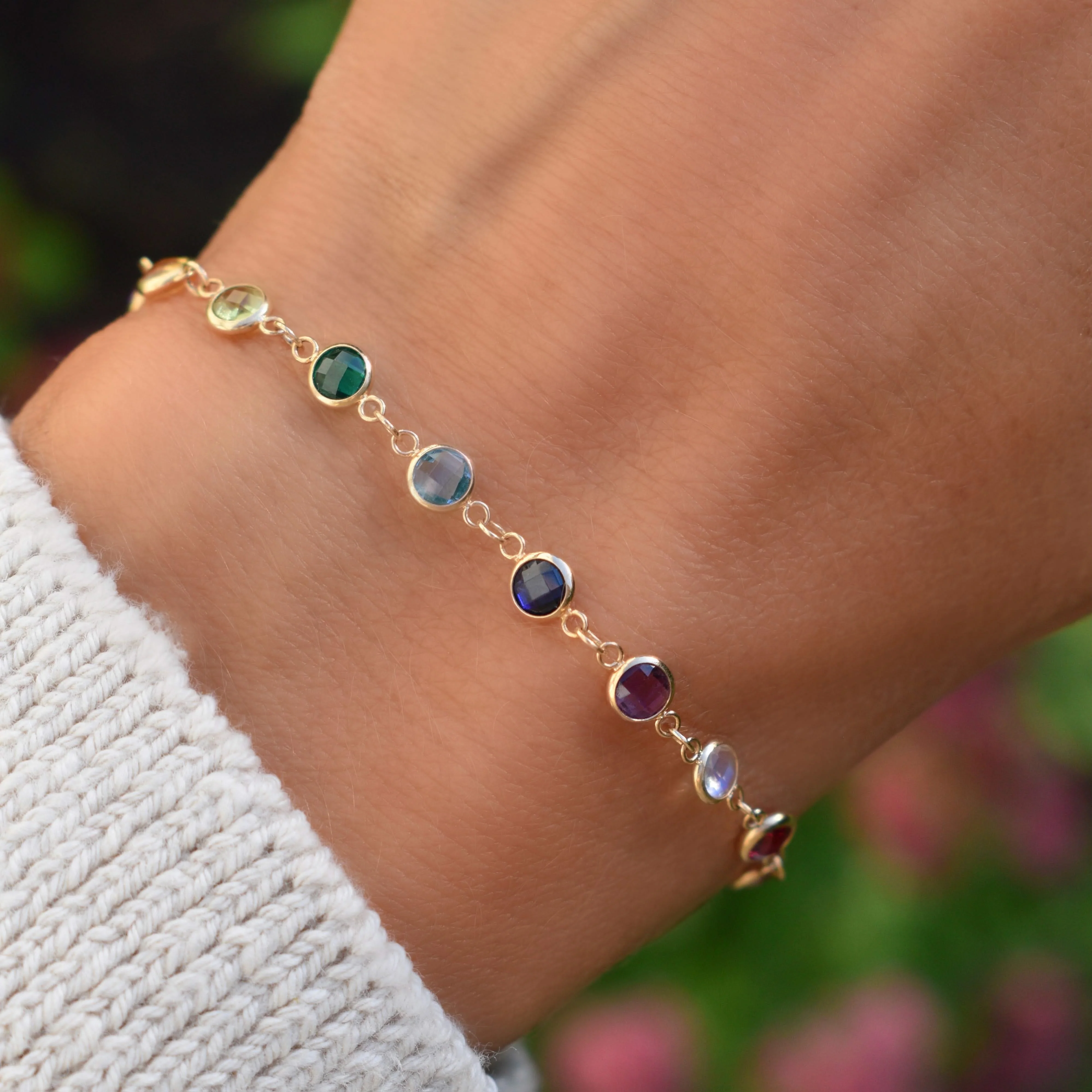 Rainbow Newport Bracelet in 14k Gold - Image 10