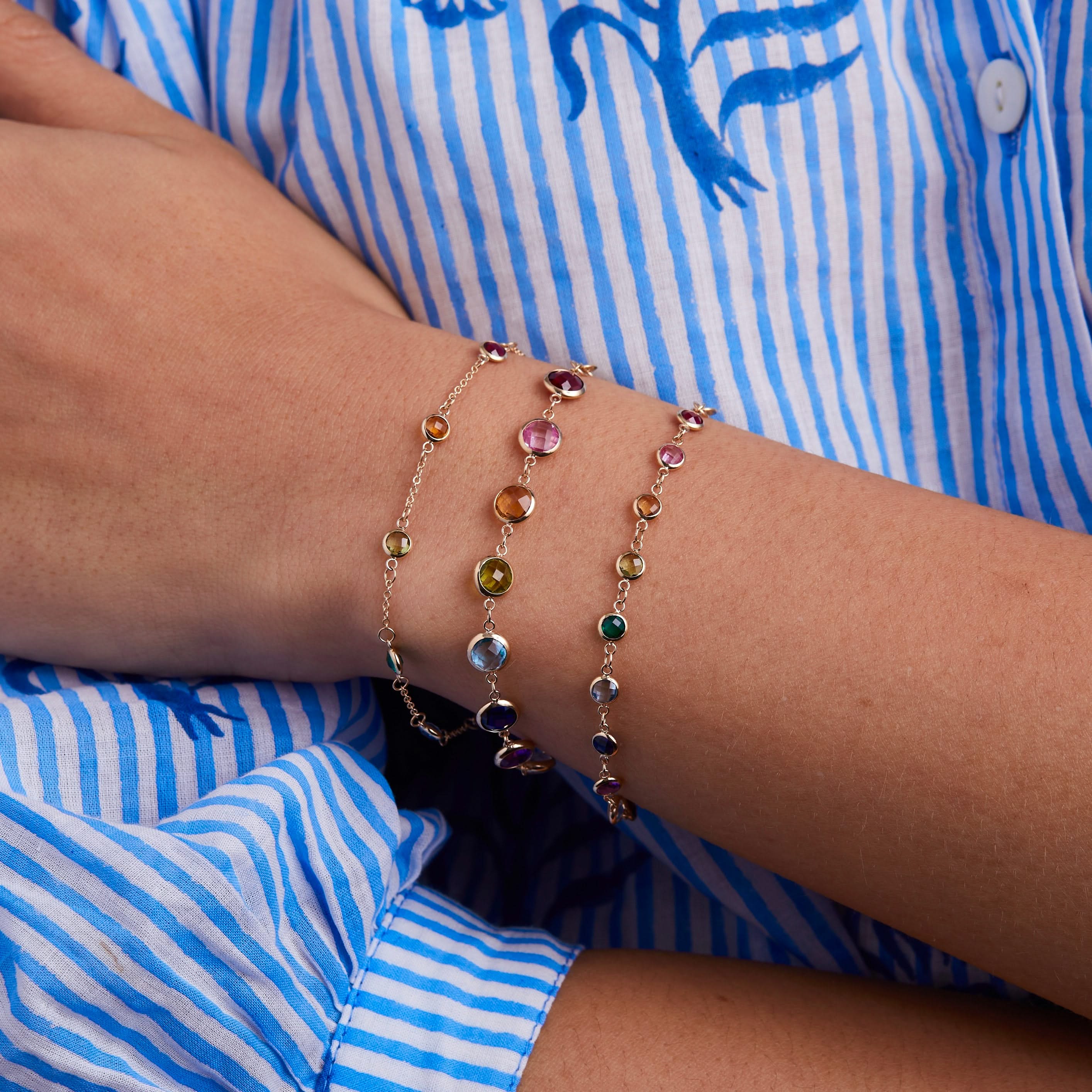 Rainbow Newport Bracelet in 14k Gold - Image 3