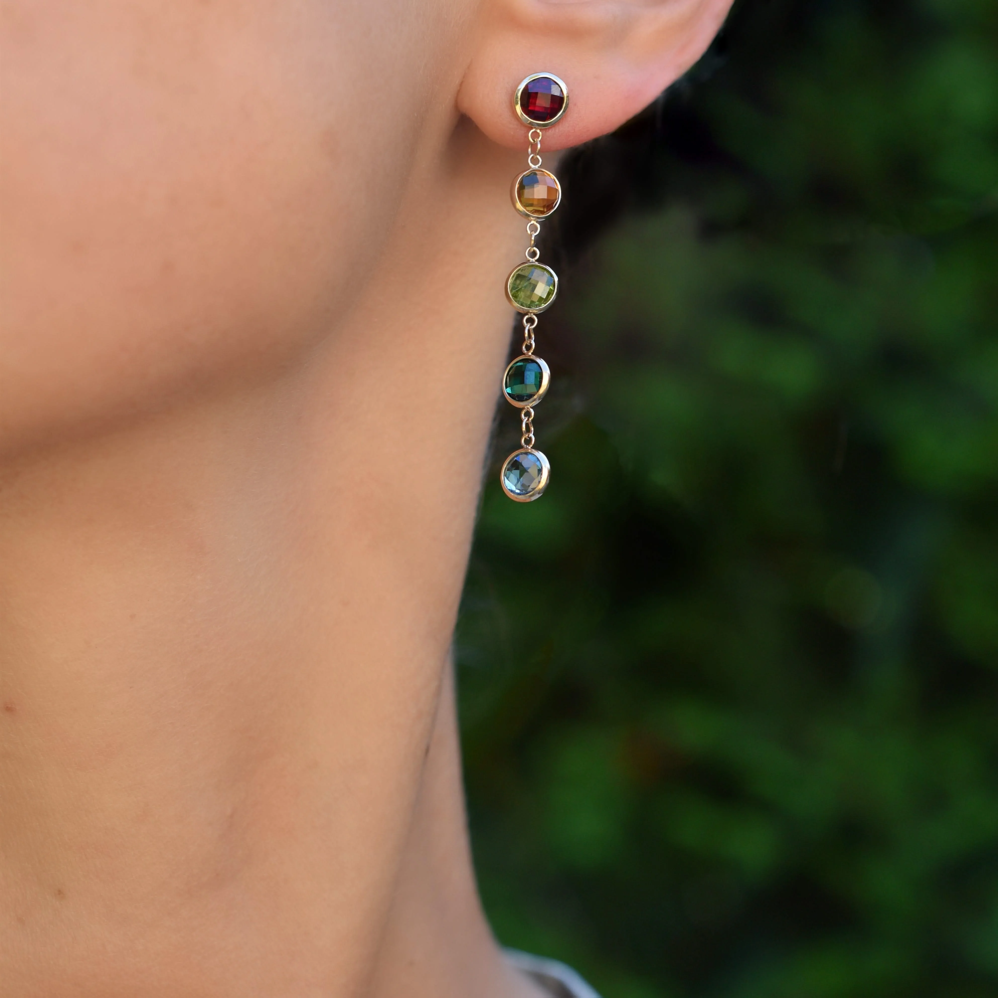 Rainbow Newport Grand Earrings in 14k Gold - Image 6