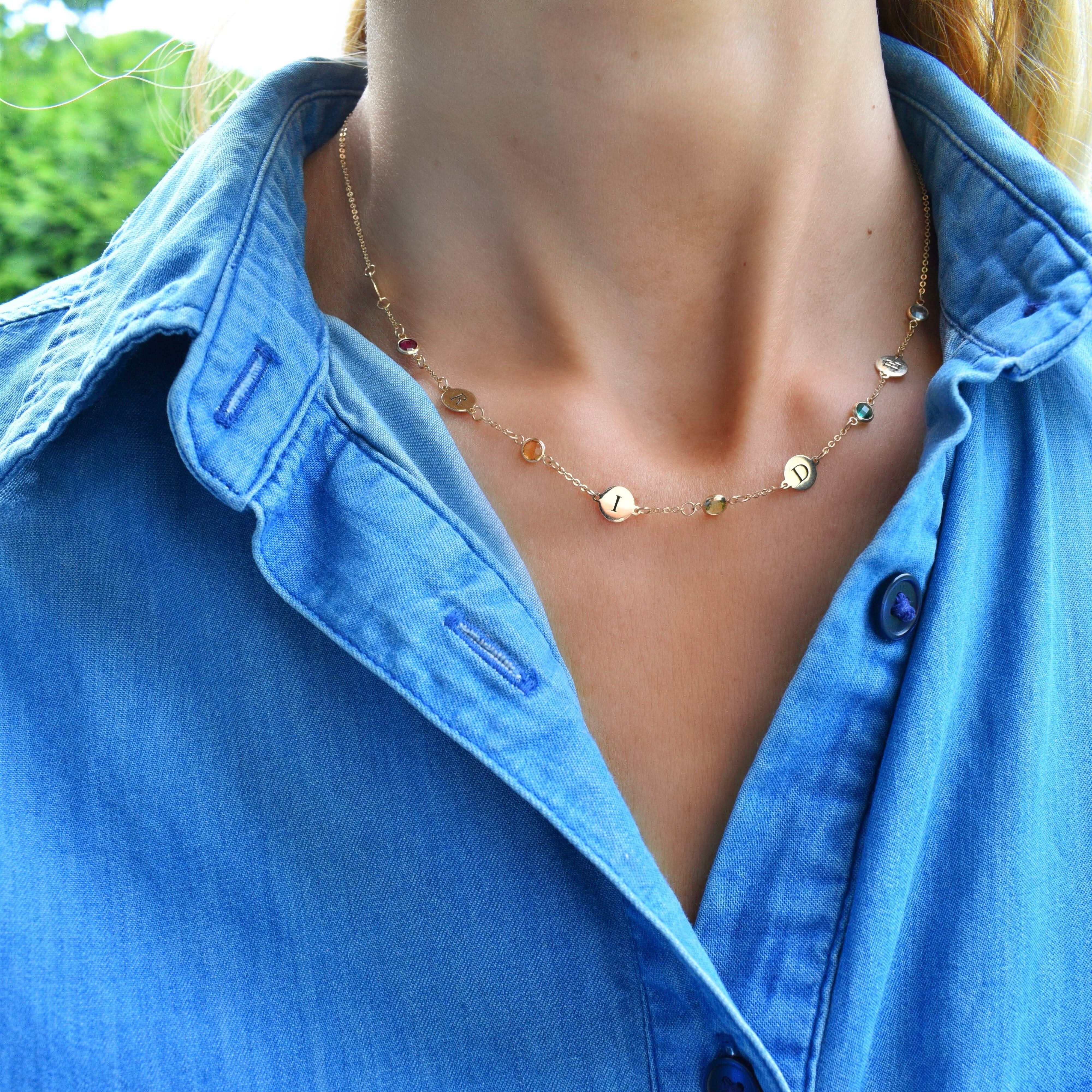 Rainbow Pride Necklace in 14k Gold - Image 2