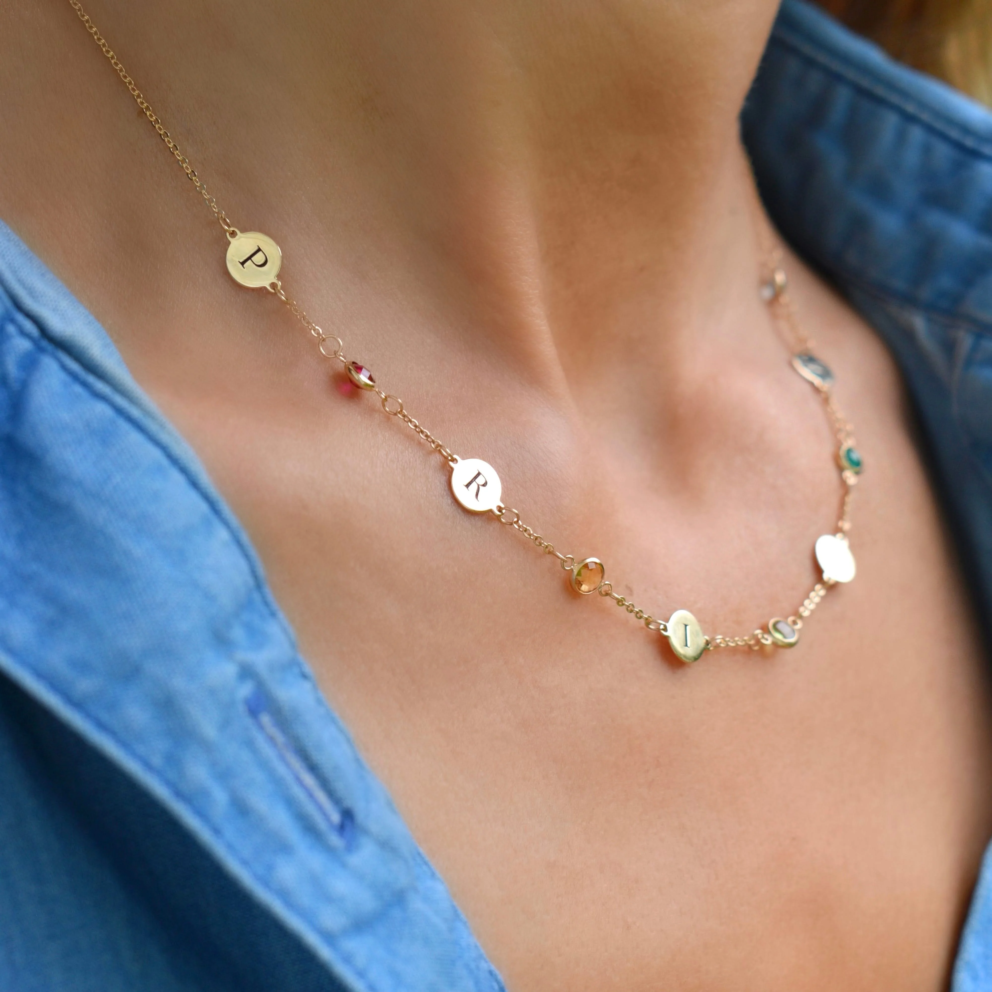 Rainbow Pride Necklace in 14k Gold - Image 3