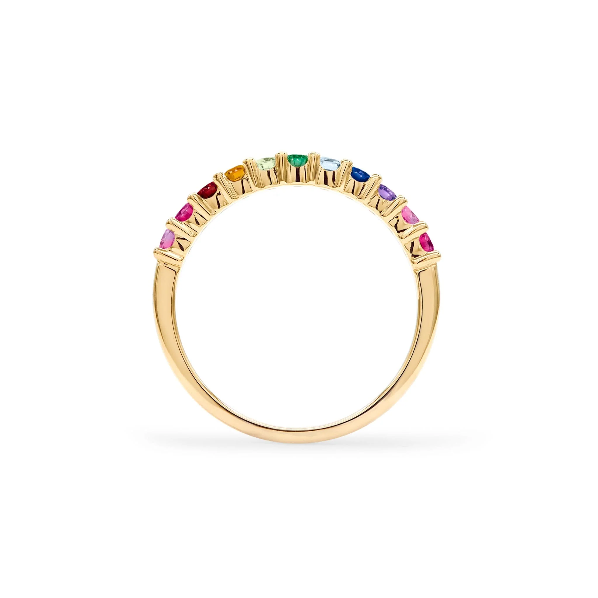 Rainbow Rosecliff Stackable Ring in 14k Gold - Image 4