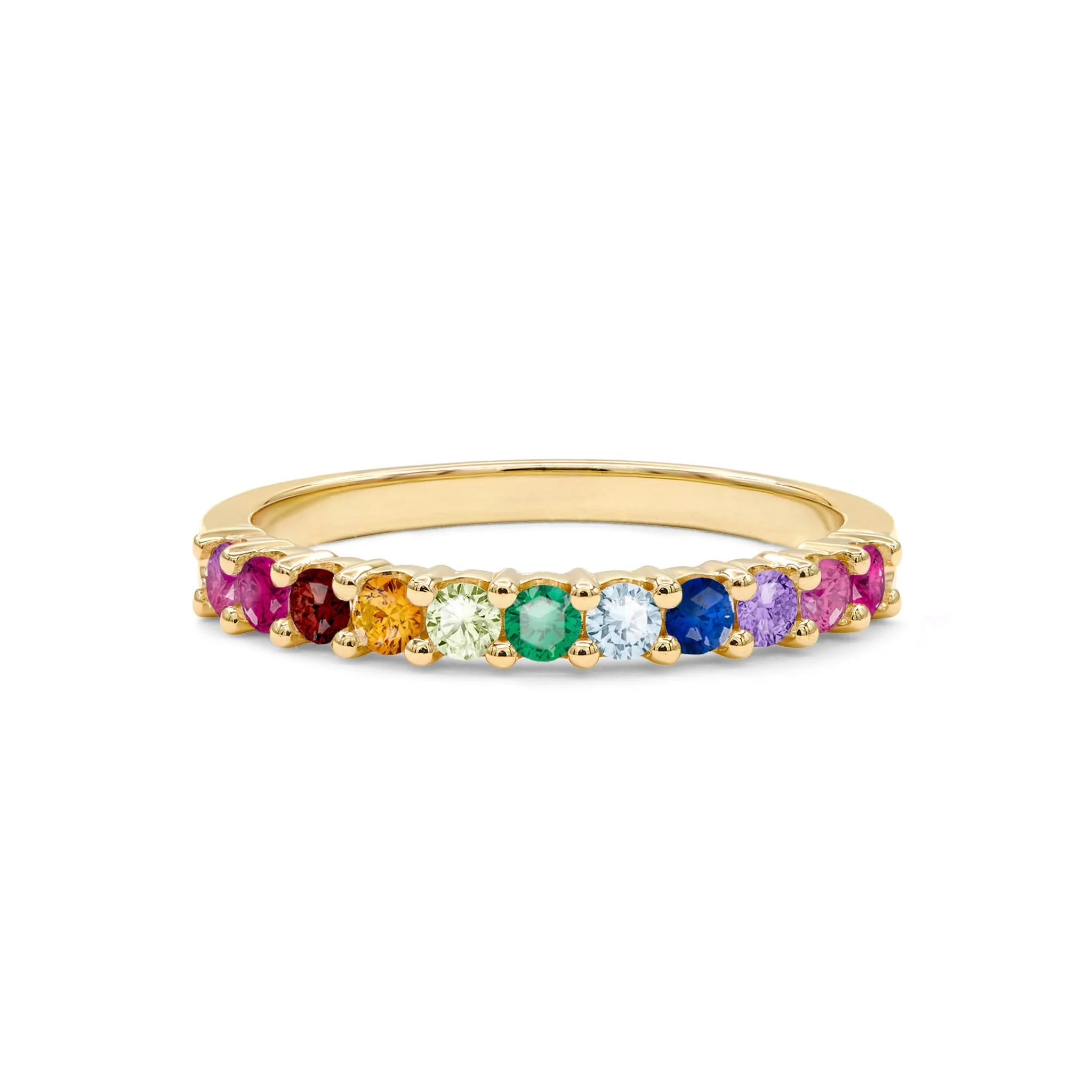 Rainbow Rosecliff Stackable Ring in 14k Gold - Image 5