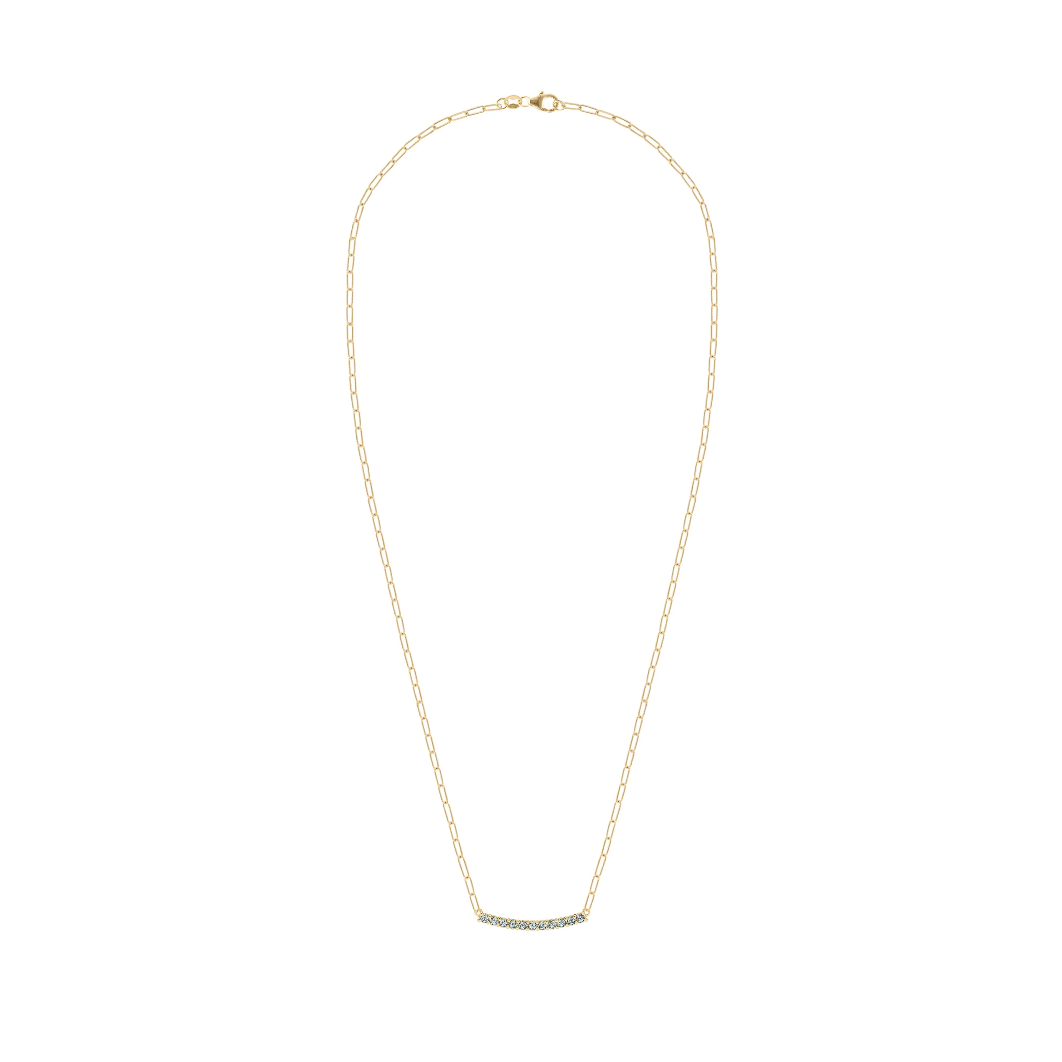 Rosecliff Alexandrite Bar Adelaide Mini Necklace in 14k Gold (June) - Image 5