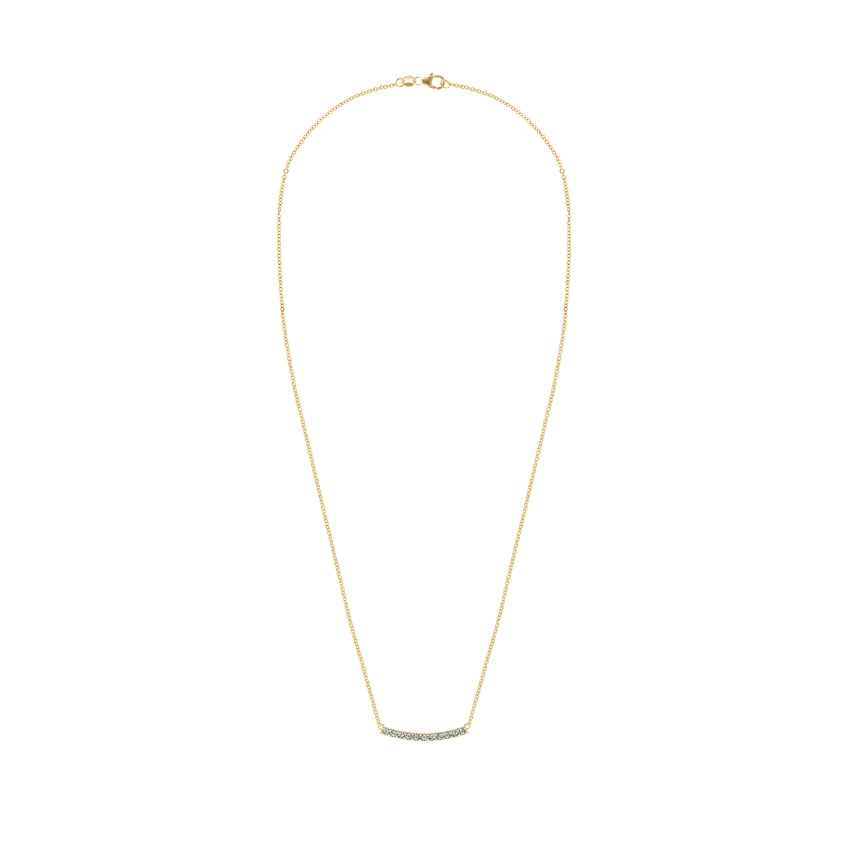 Rosecliff Alexandrite Bar Necklace in 14k Gold (June) - Image 5