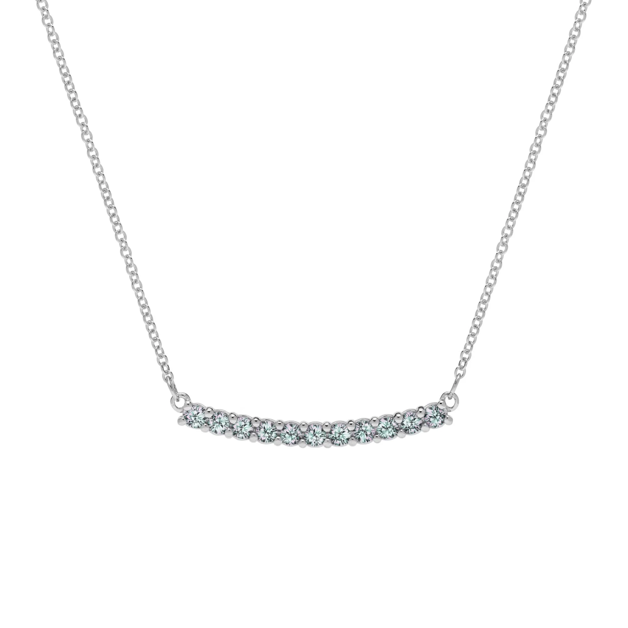 Rosecliff Alexandrite Bar Necklace in 14k Gold (June) - Image 8