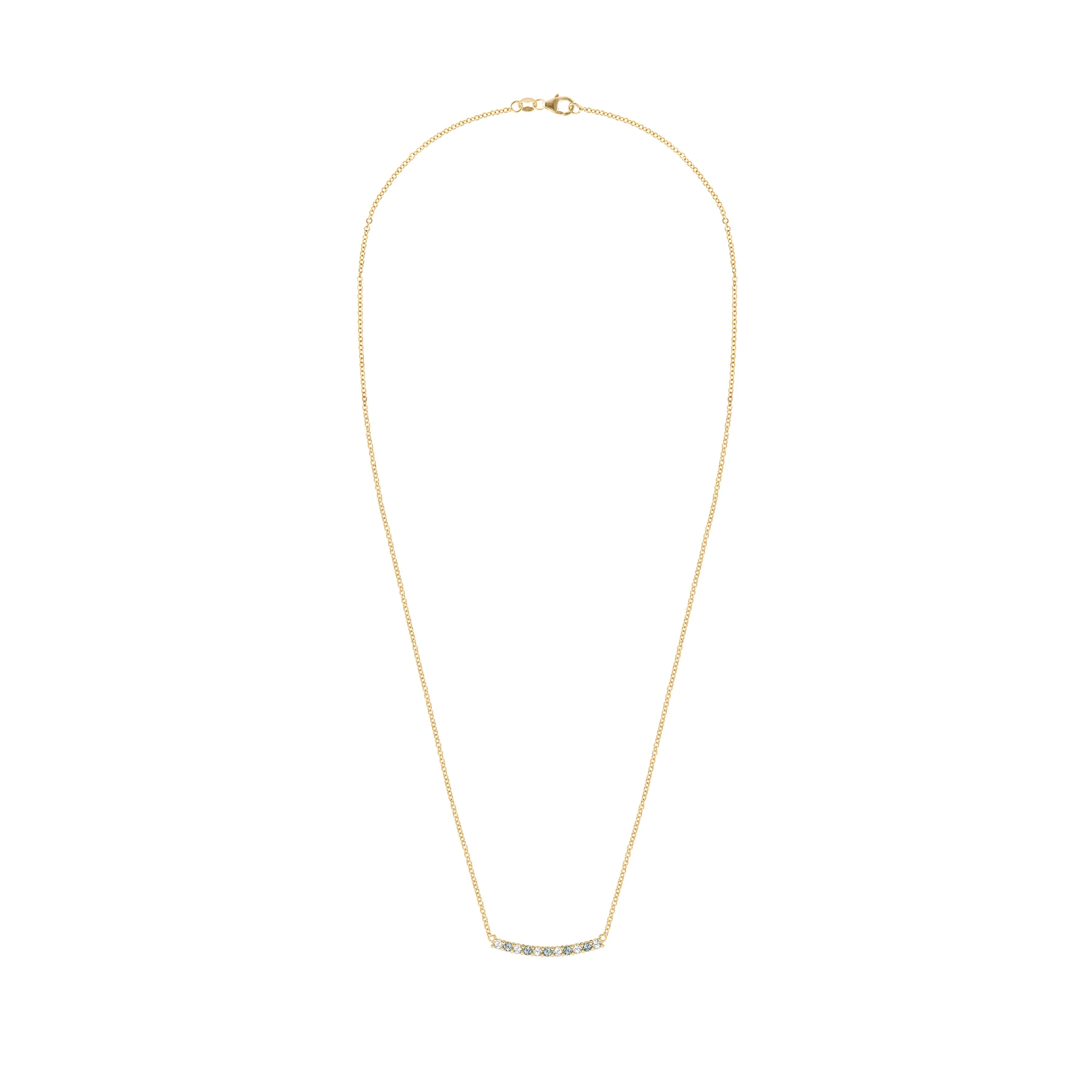 Rosecliff Diamond & Alexandrite Bar Necklace in 14k Gold (June) - Image 5