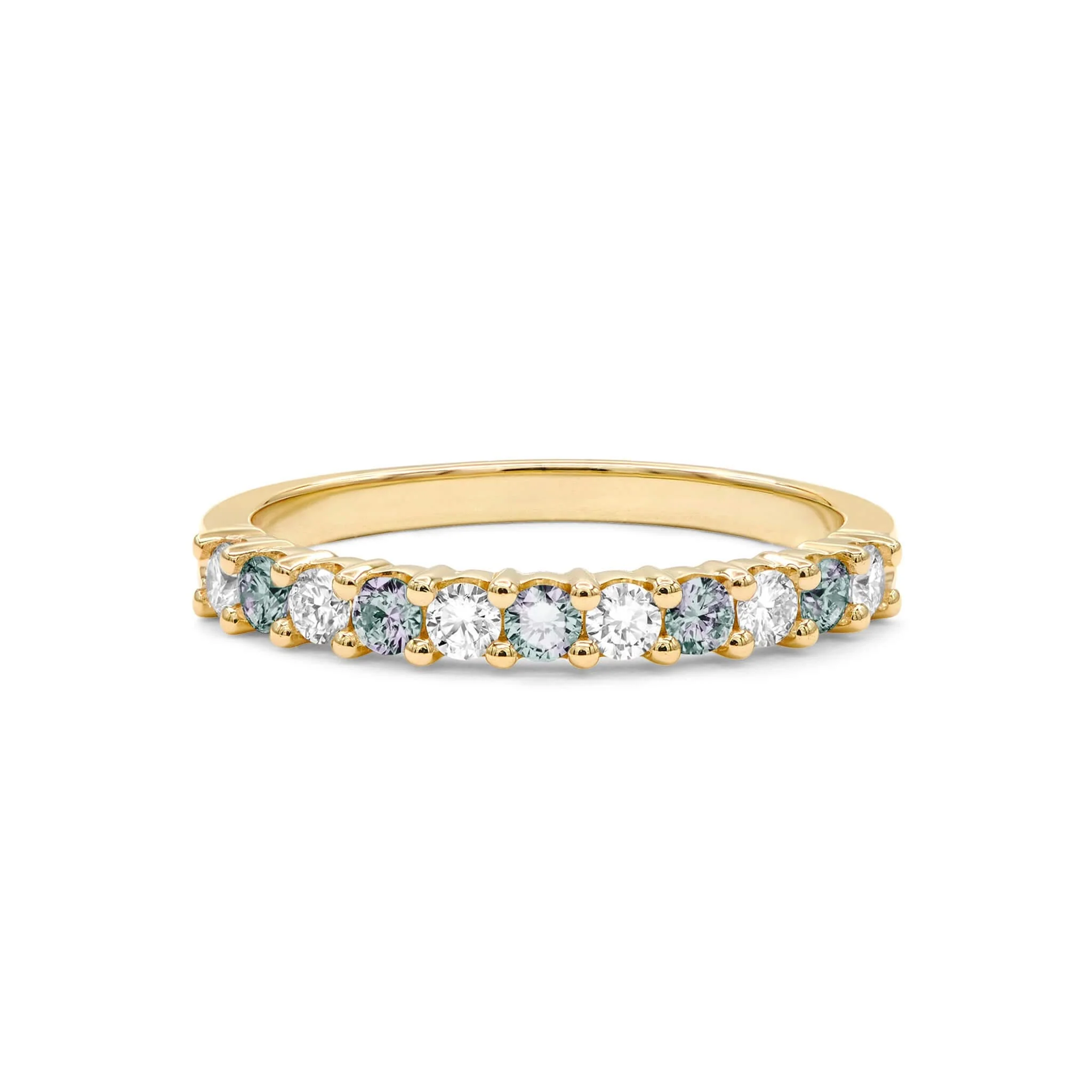Rosecliff Diamond & Alexandrite Stackable Ring in 14k Gold (June) - Image 5