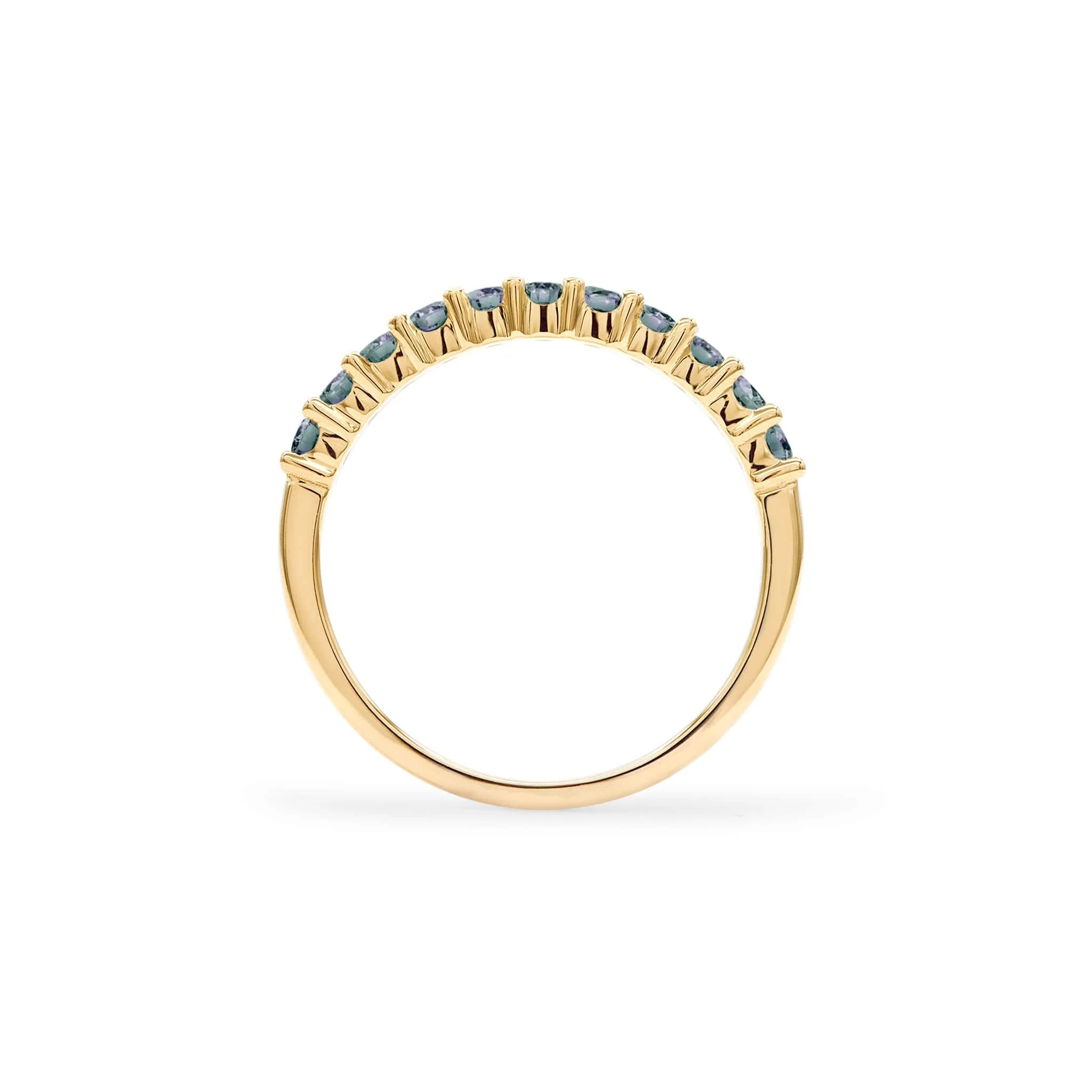 Rosecliff Alexandrite Stackable Ring in 14k Gold (June) - Image 4